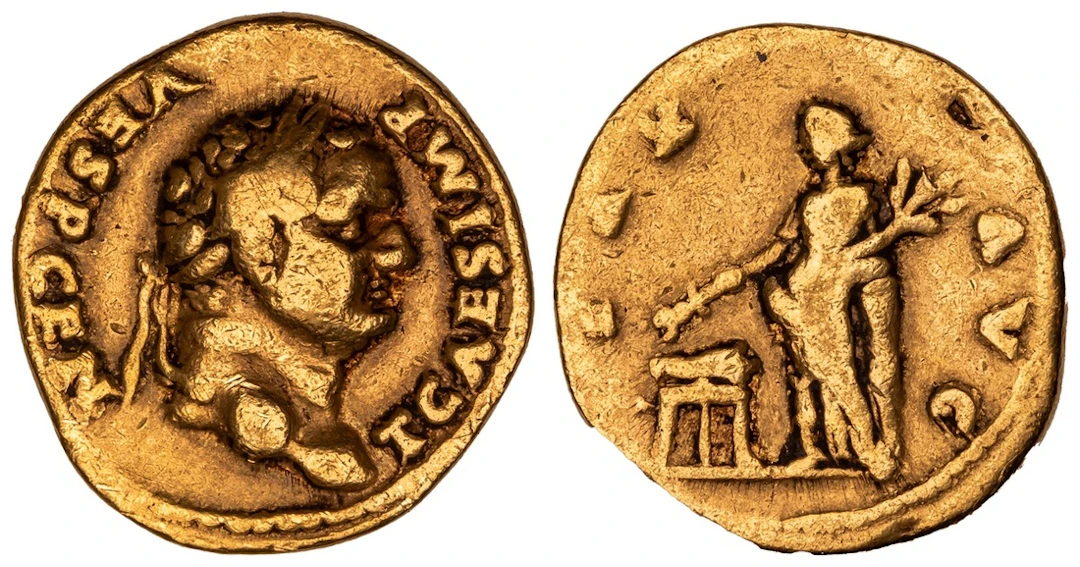 Roman Empire, Titus as Caesar (AD 69-79), AV Aureus, struck 73, T