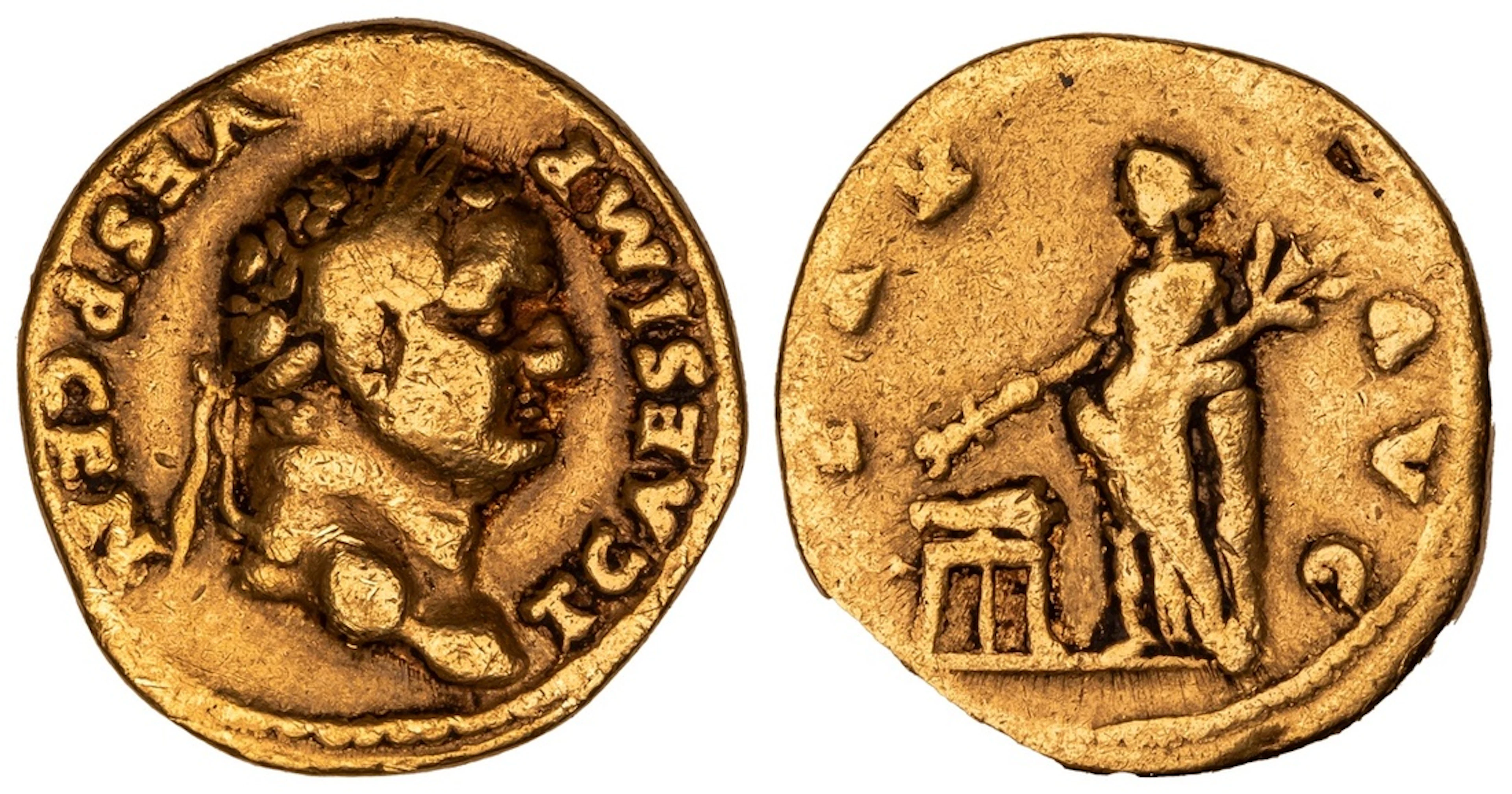 Roman Empire, Titus as Caesar (AD 69-79), AV Aureus, struck 73, T