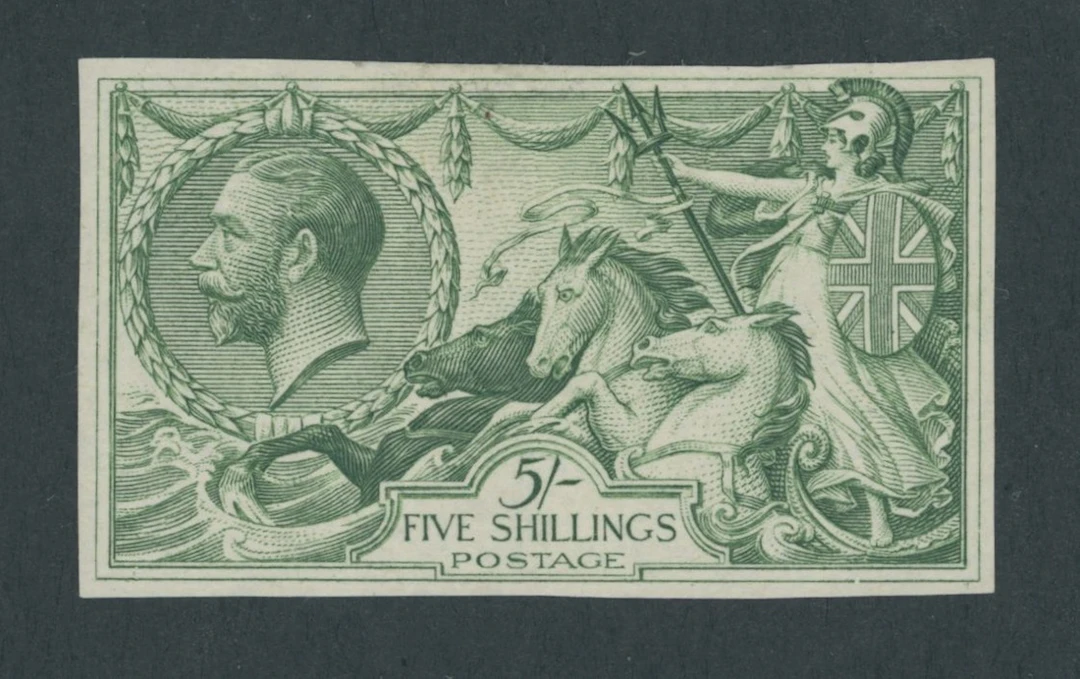 Great Britain King George V 1913 Waterlow 5/- stamp-sized imperforate