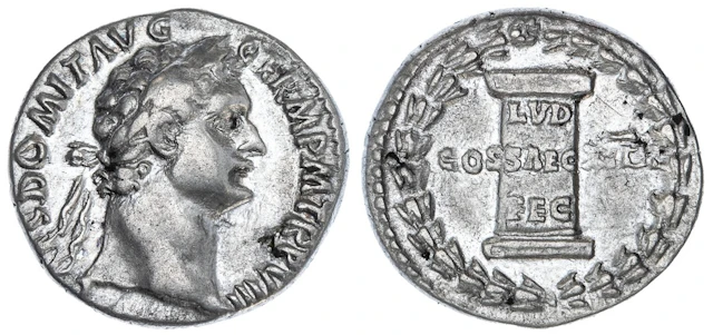 Roman Empire, Domitian (AD 81-96), AR Denarius, struck 88, [IMP] CAES