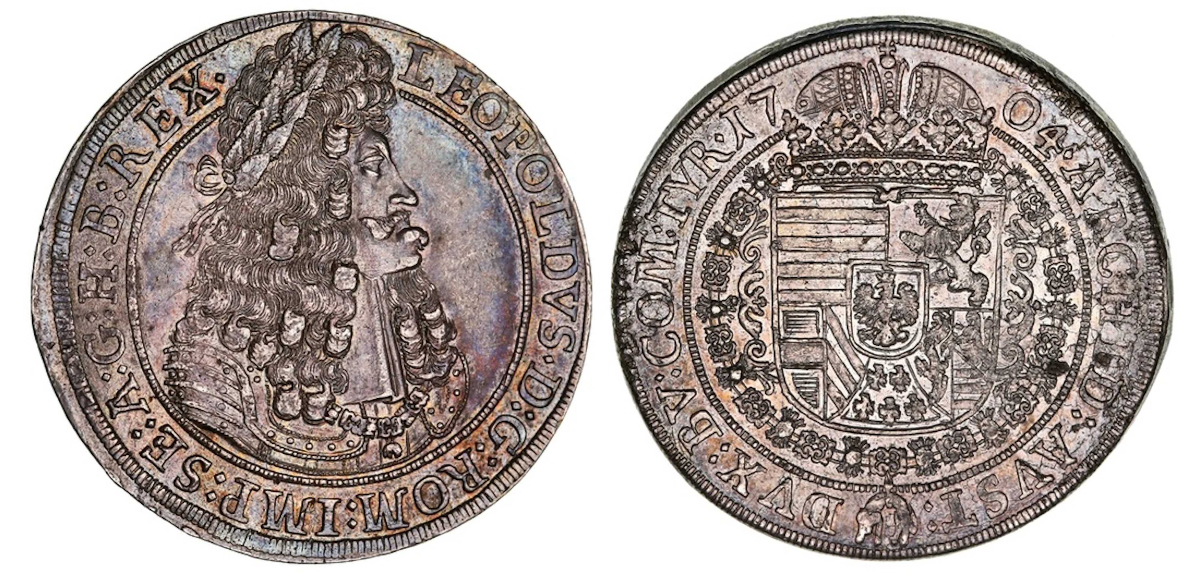 NGC AU58 | Austria, Tyrol, Leopold I (1657-1705), Thaler, 1704, Hall