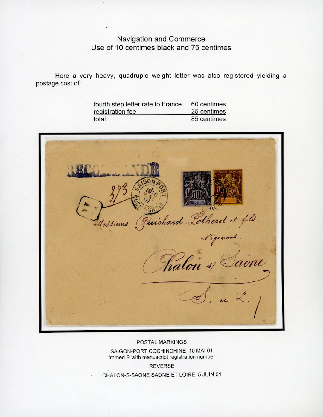 Indo-China French Indo-Chinese Post Office 1892-1900 Navigation and
