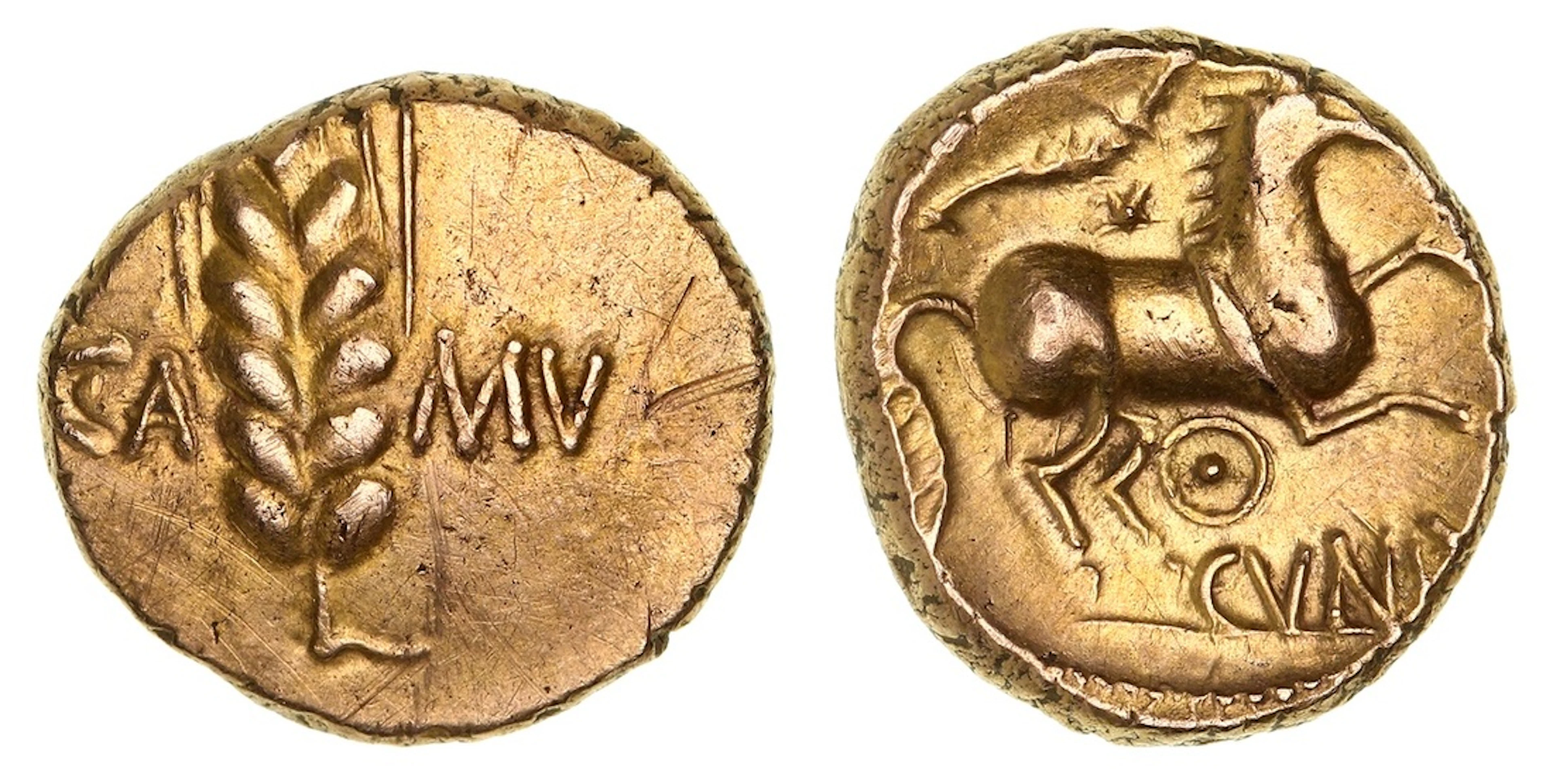 Iron Age Britain, Catuvellauni, Cunobelin (AD 9-40), AV Stater, 'Wild