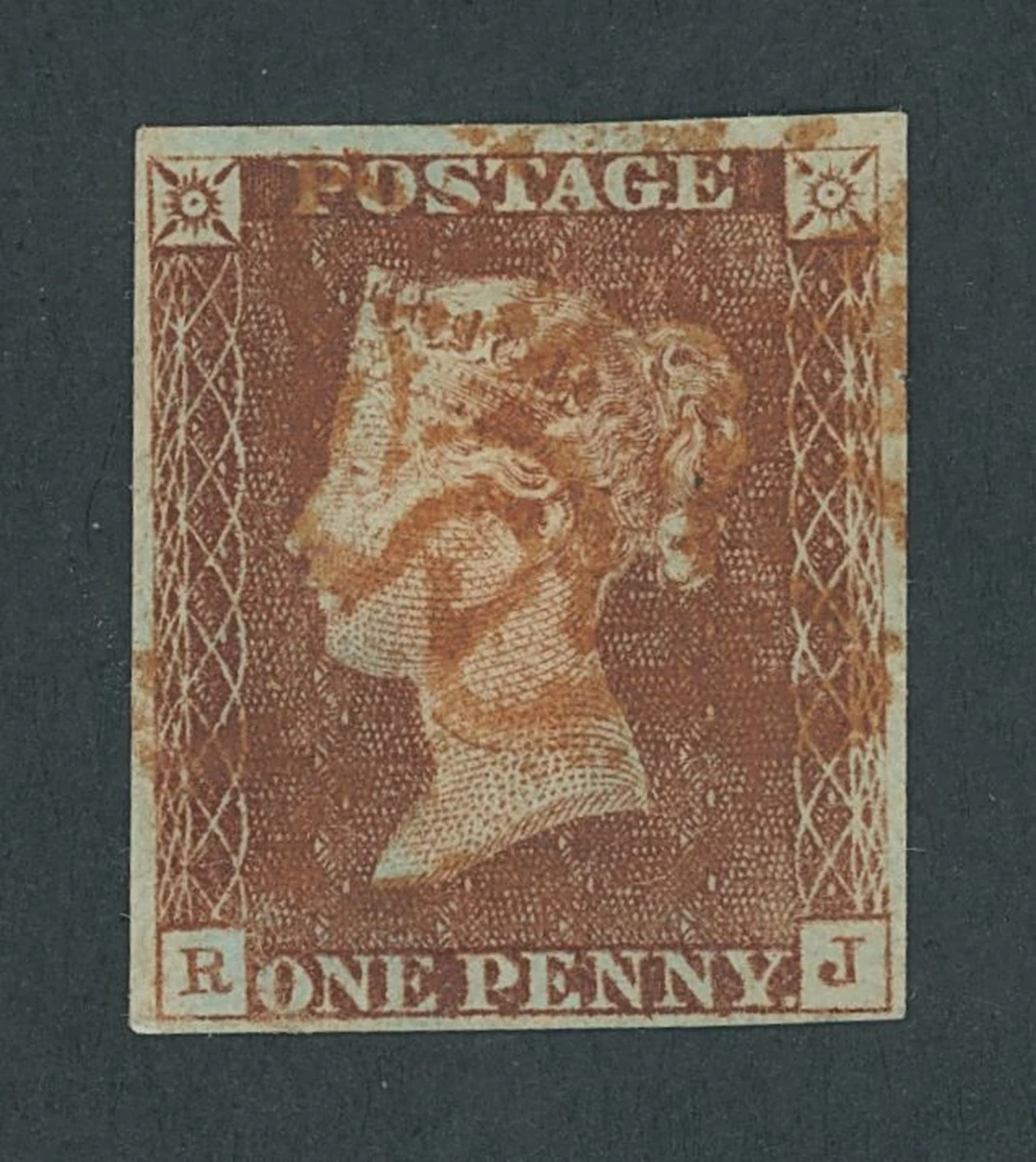 Great Britain 1841-53 One Penny Red-Brown "Black" Plates Plate 11: