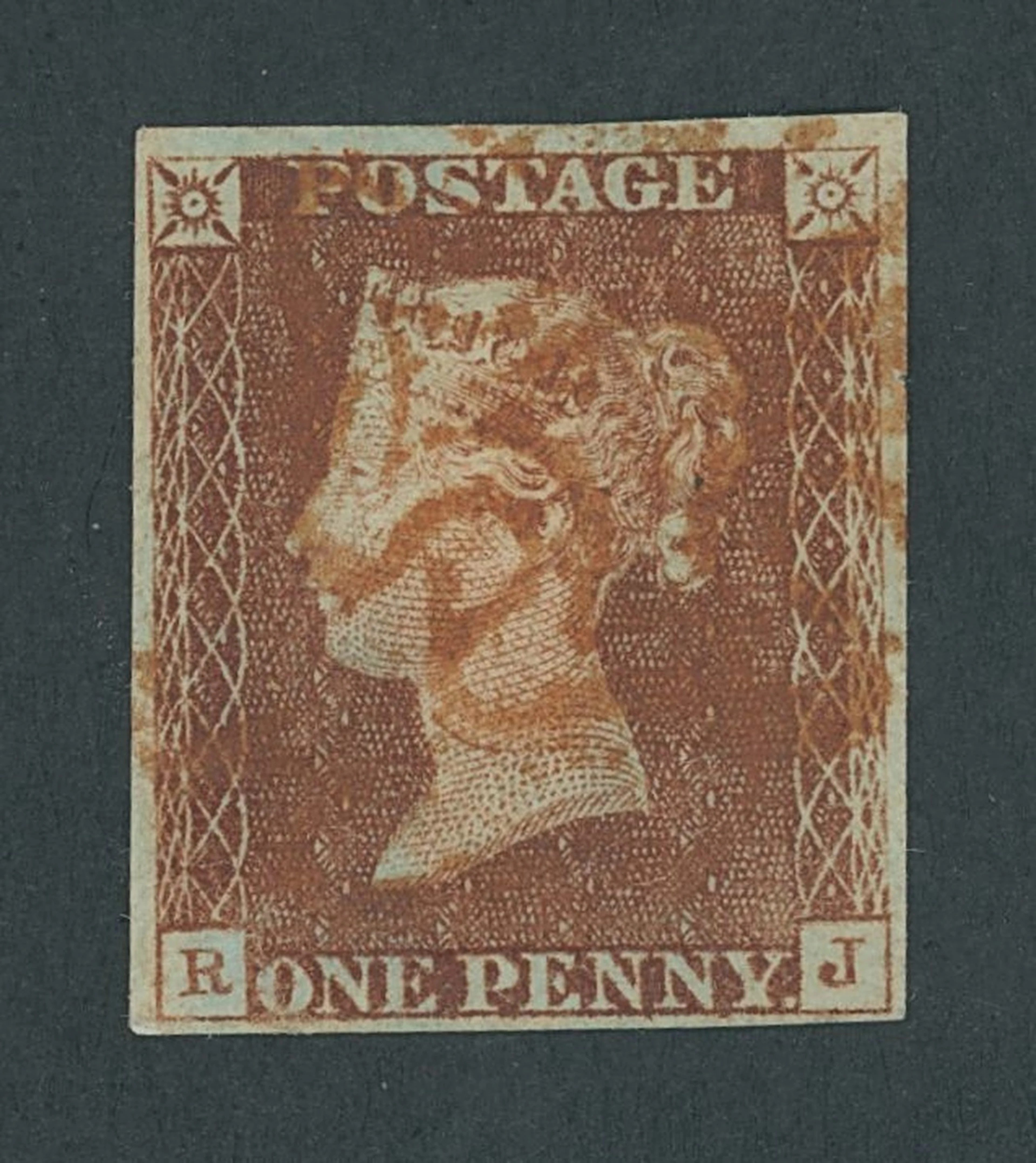 Great Britain 1841-53 One Penny Red-Brown "Black" Plates Plate 11: