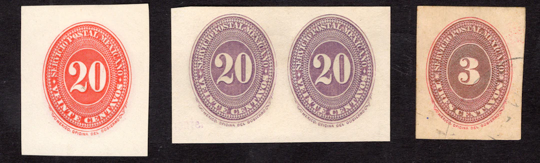 1884-1913 Post-Classic Period 1884-92, "Numerals", six proofs, including