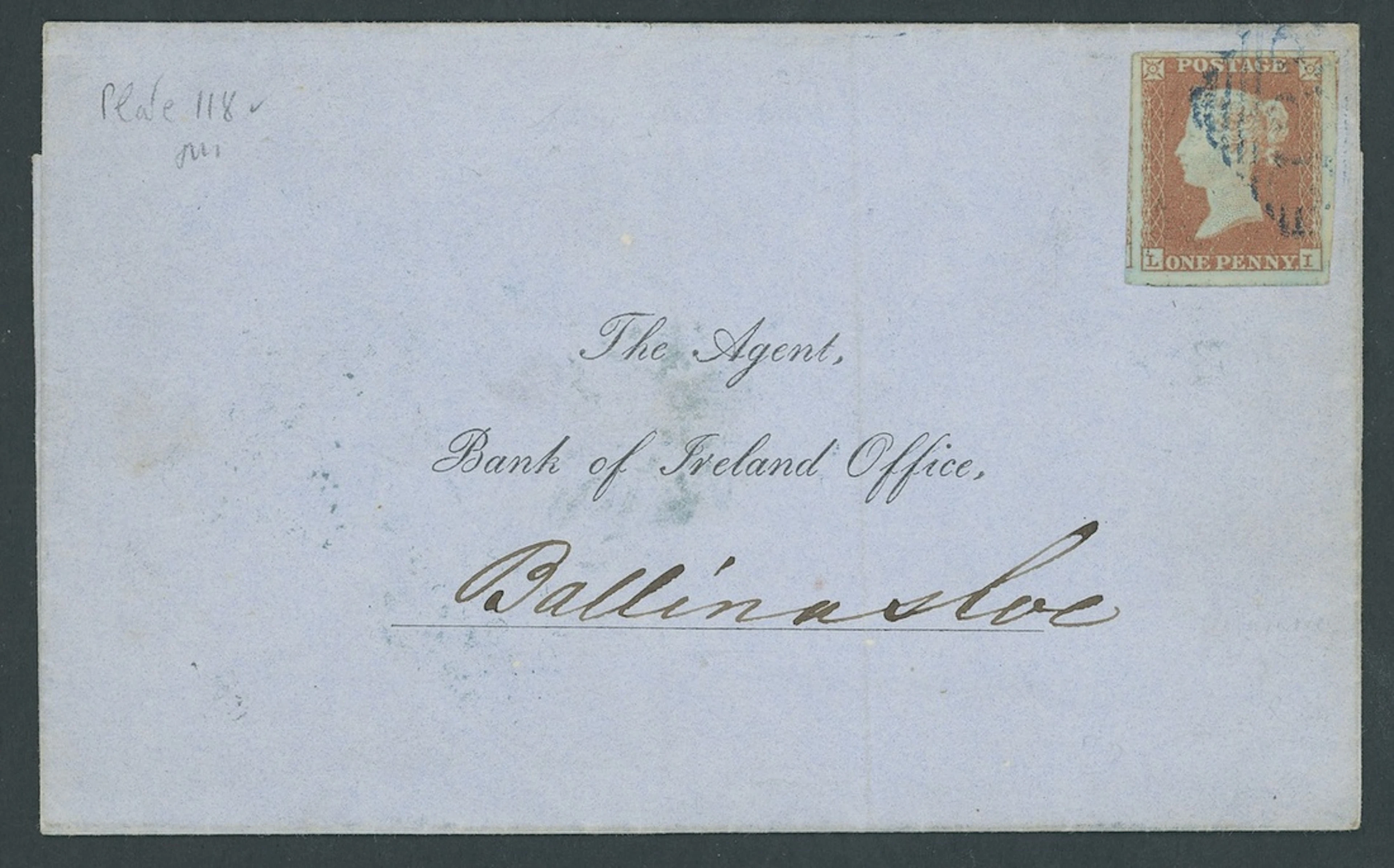 Great Britain 1841-53 One Penny Red-Brown Plate 118: LI, good to very
