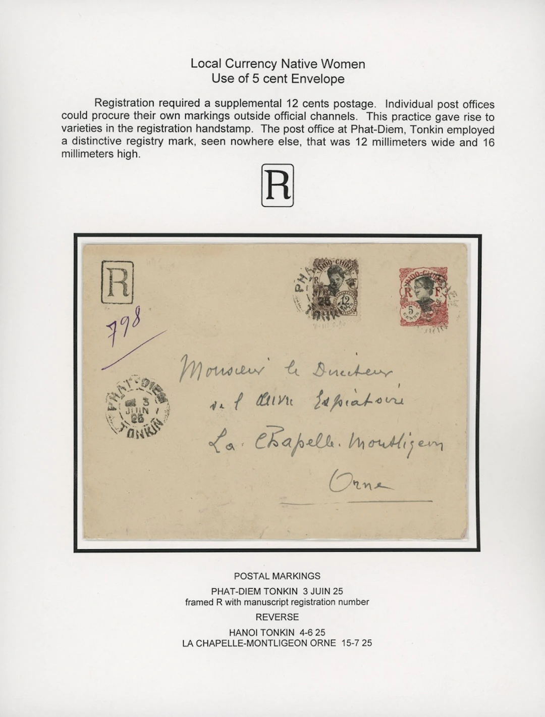 Indo-China French Indo-Chinese Post Office 1922 Native Women issue