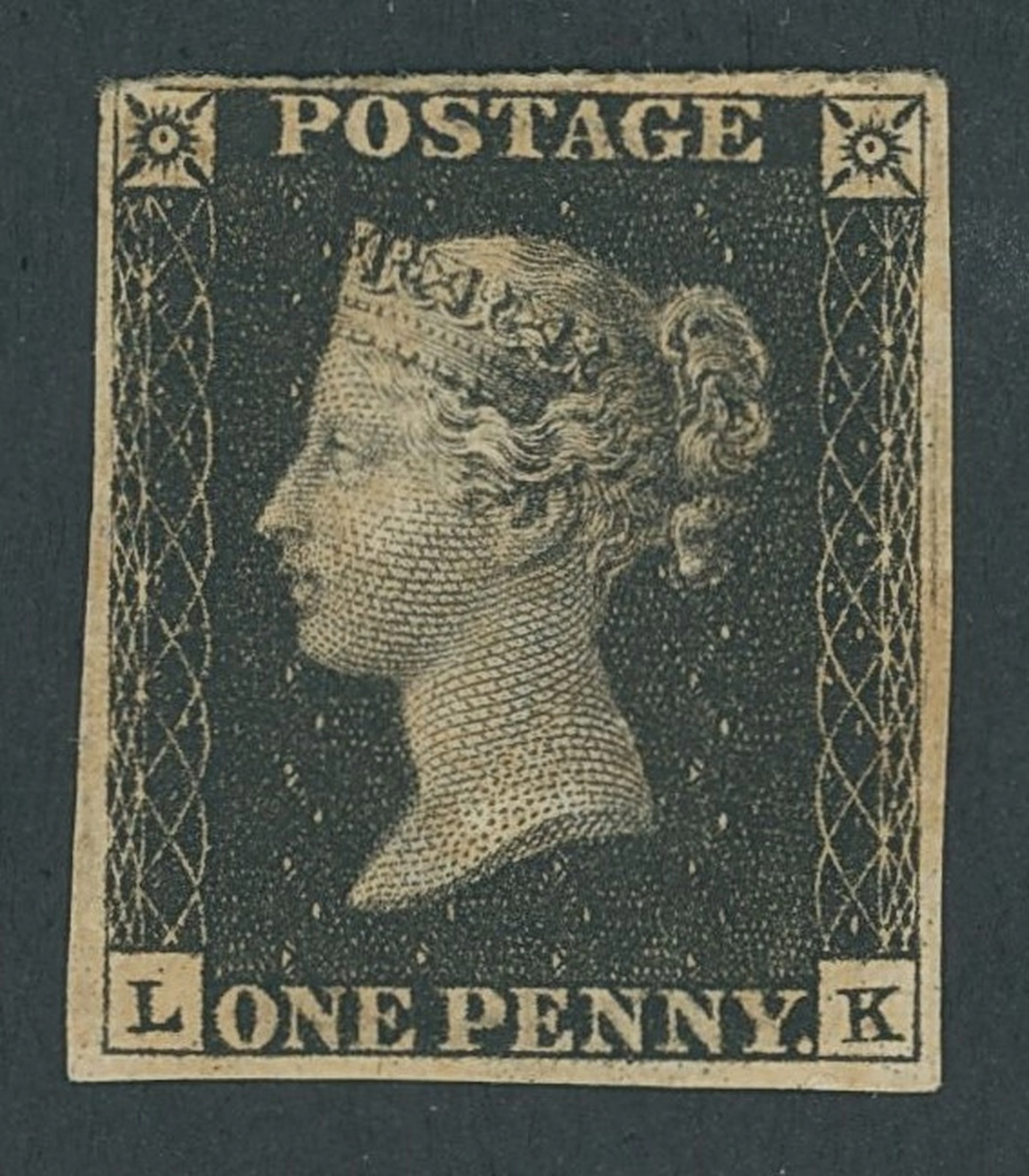 Great Britain 1840 One Penny Black Plate 6 LK, small to good margins