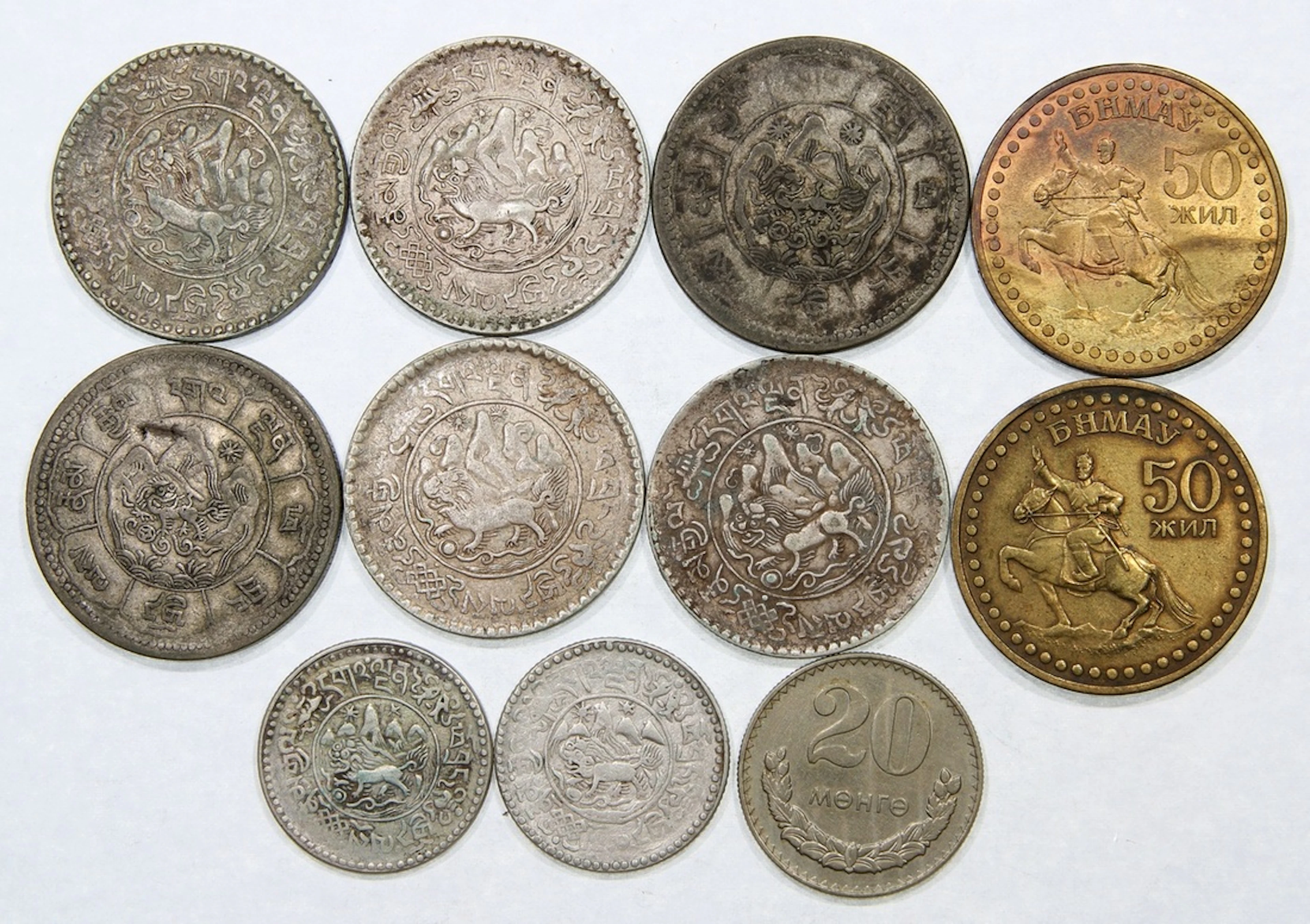 Tibet and Mongolia, a group of 11x, including