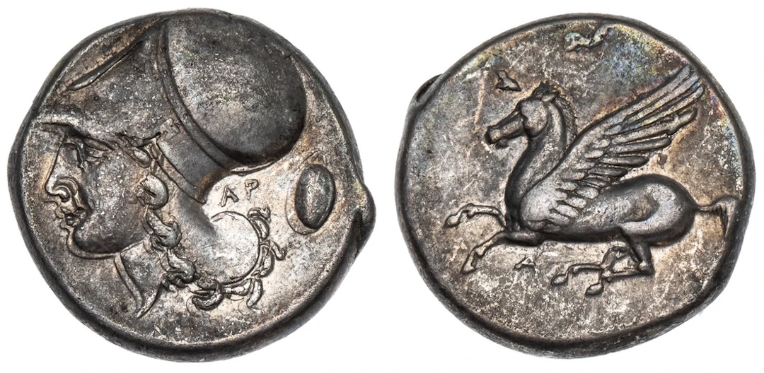 Akarnania, Argos Amphilochikon, AR Stater, struck c. 344-307 BC, Pegasos