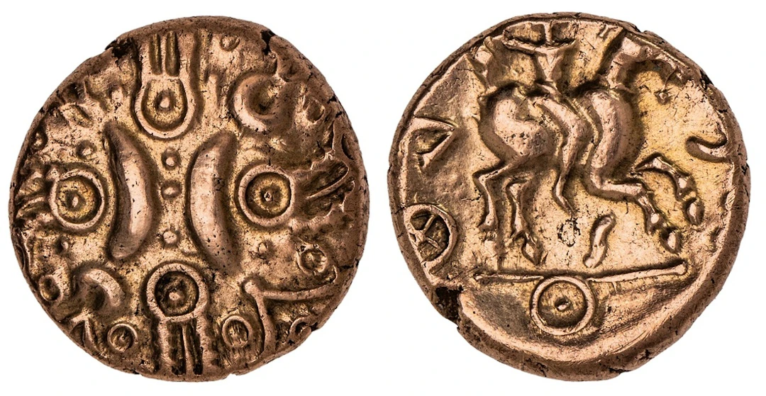 Catuvellauni, Tasciovanus (25 BC - AD 10), AV Stater, 'Warrior' Type