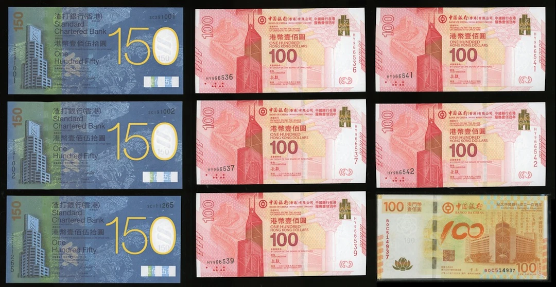 Standard Chartered Bank, Hong Kong, commemorative $150 (3), 2009