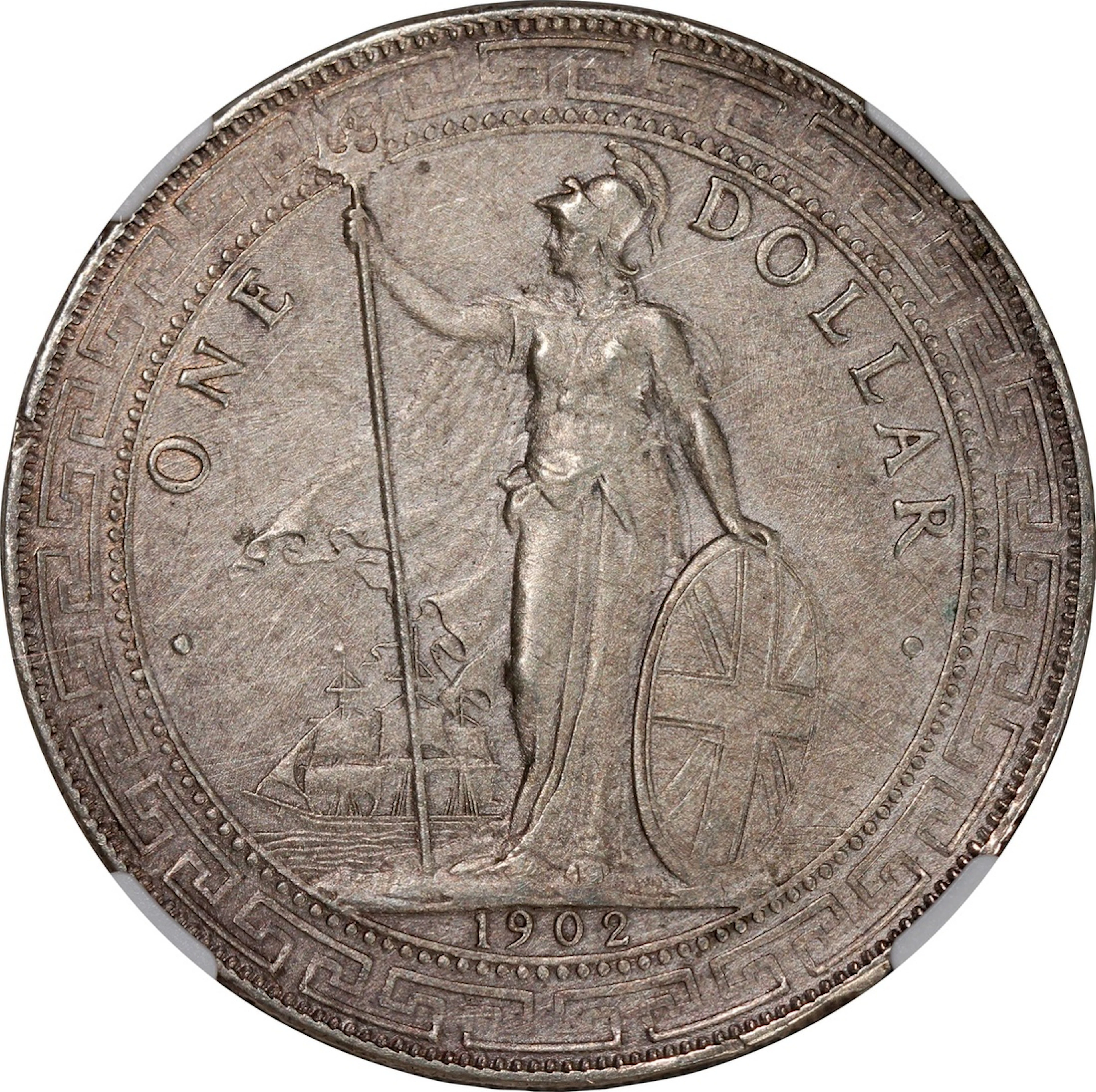 Great Britain, Trade Dollar, [NGC AU Details] 1902B