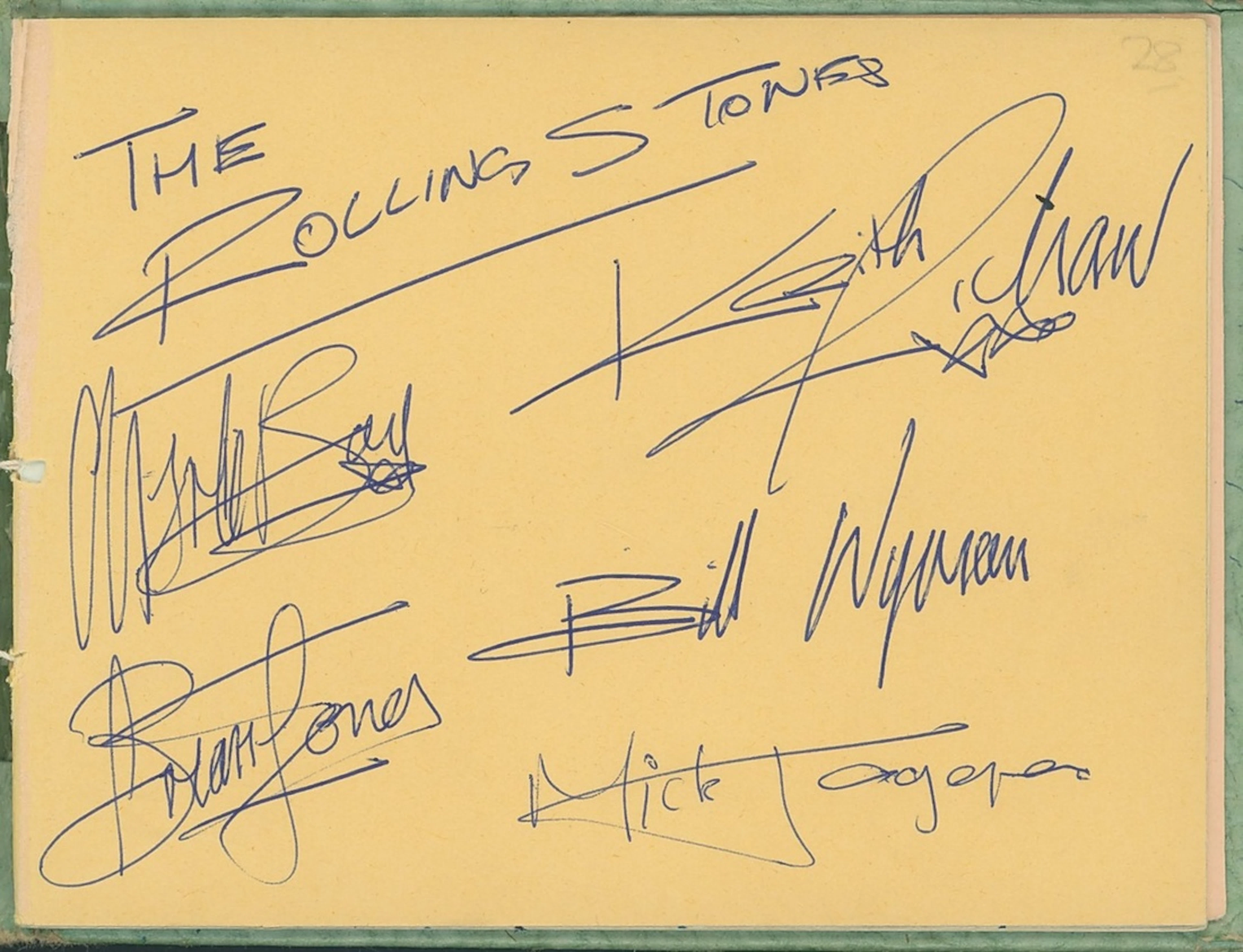 Great Britain The Rolling Stones 1964 Autograph book kept by Lesley