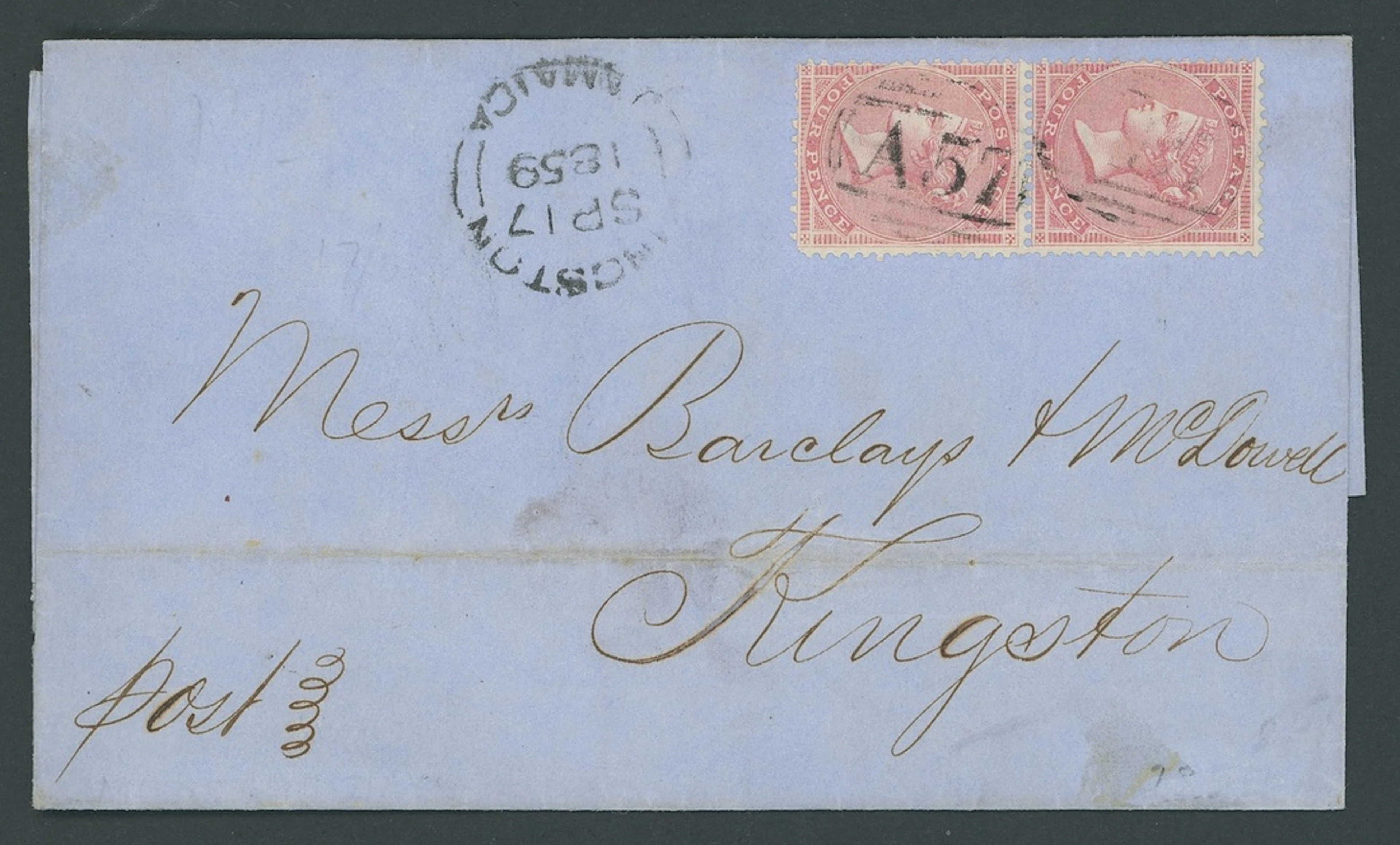 Jamaica Great Britain used in Jamaica Imperial Issues used at Post