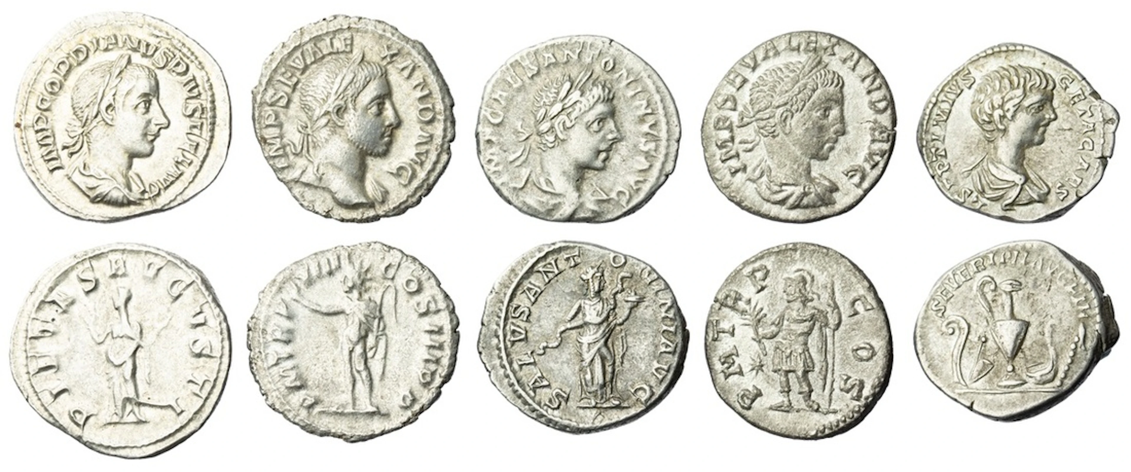 Roman Empire, a Selection of AR Denarii (5): i) Gordian III, (AD 238-244)