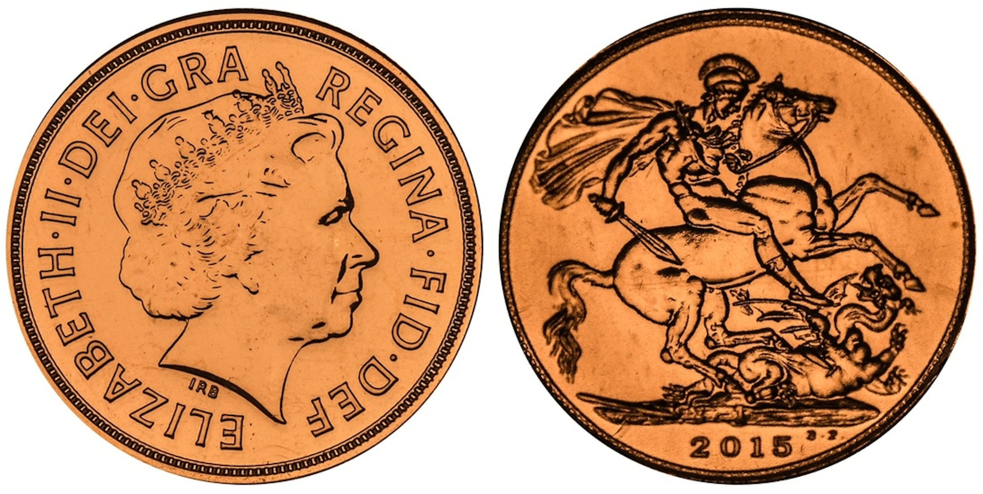 India, Elizabeth II (1952-2022), Commemorative Sovereign, 2015-I [MMTC-PAMP