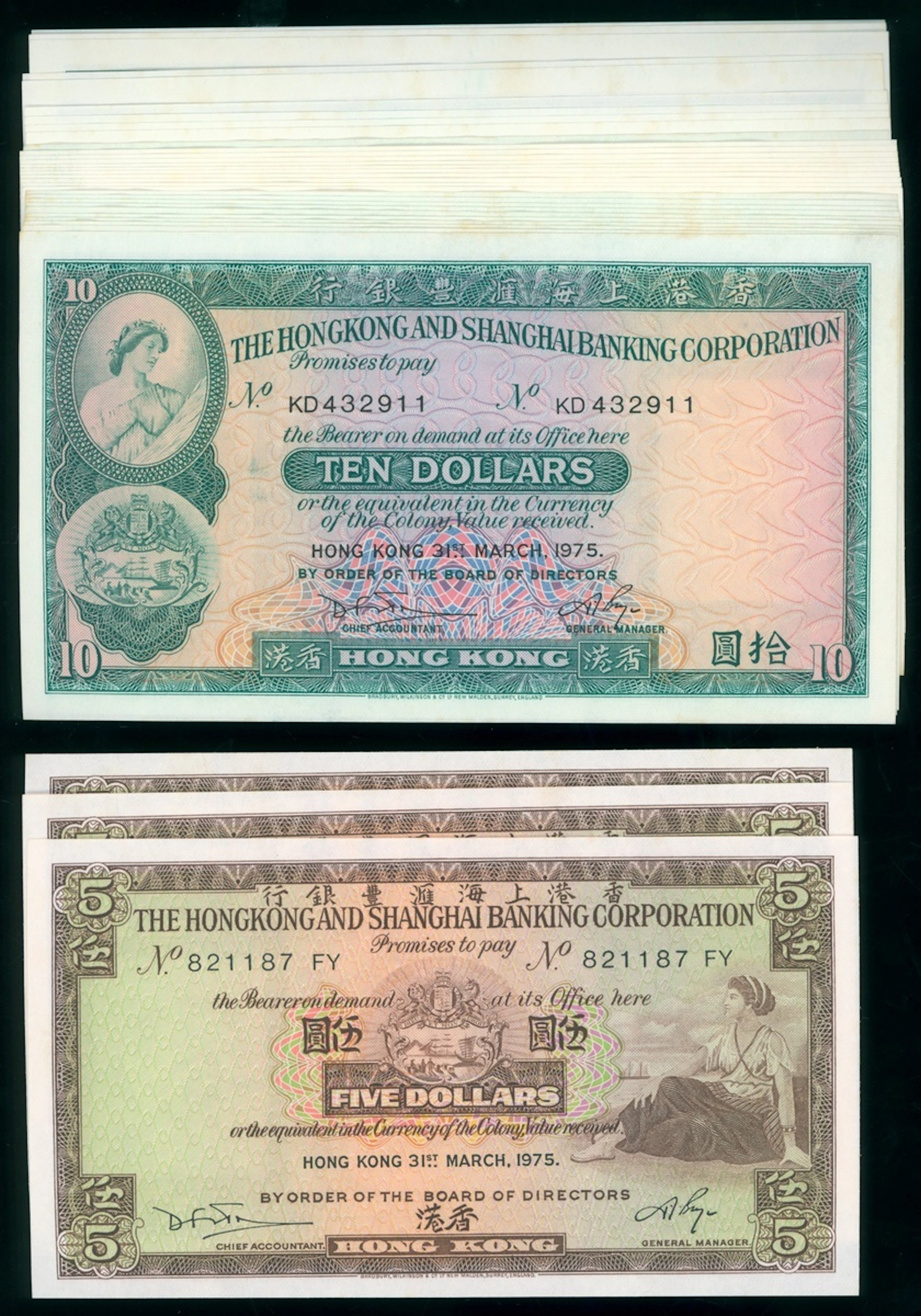 HongKong & Shanghai Banking Corporation, a group of 1975-83 issues