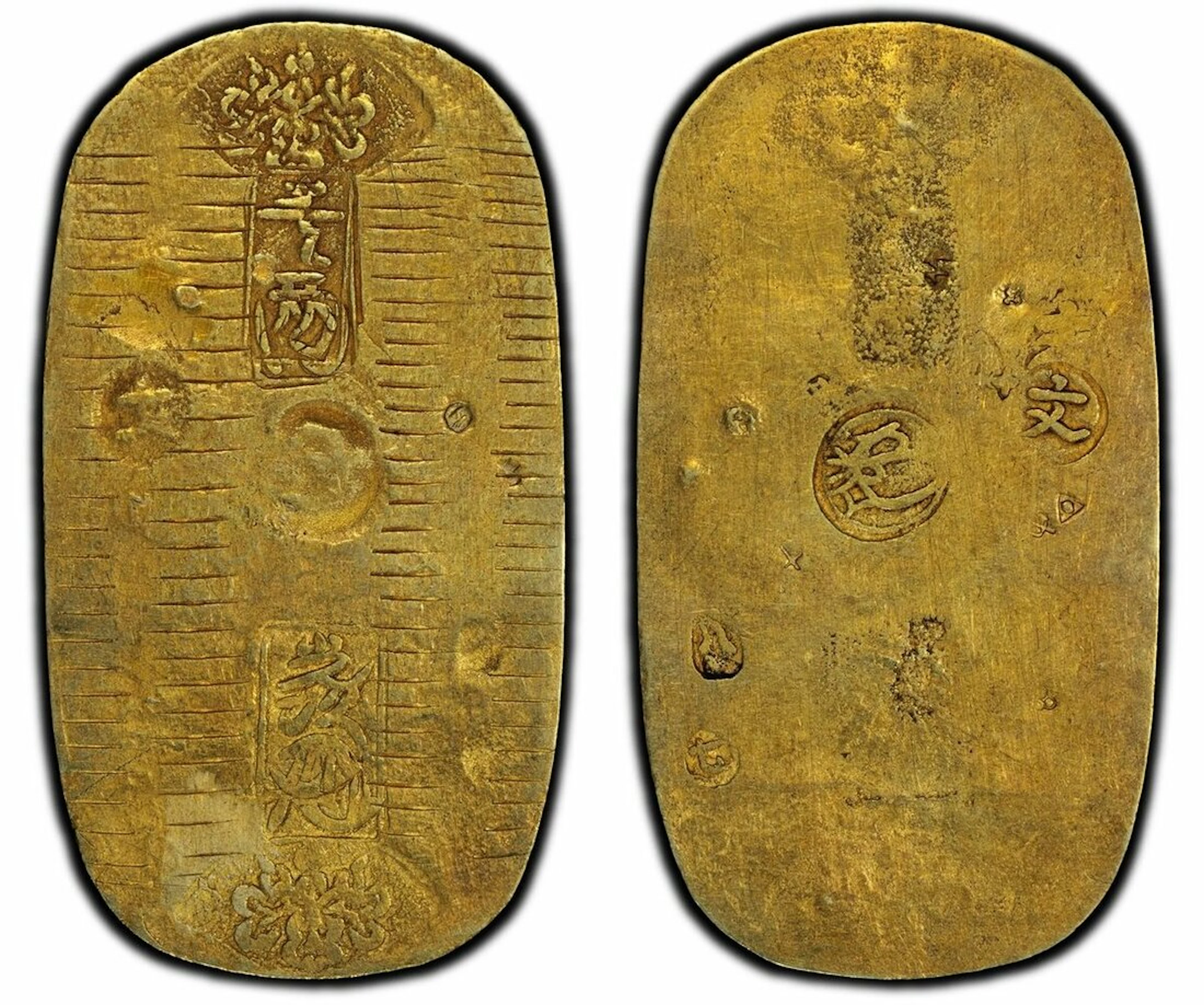 PCGS XF | Japan, Genbun Era (1736-1818), Koban, Edo, fan-shaped kiri