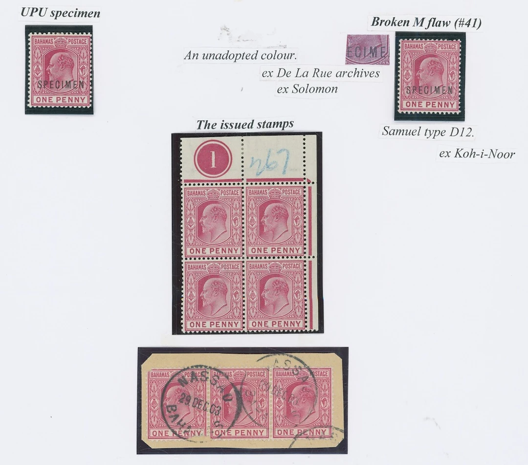 Bahamas 1902-11 specialised mint and used group comprising 1902-07