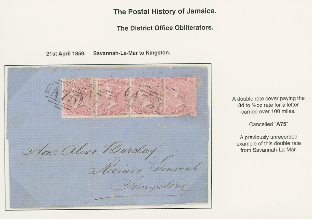 Jamaica Great Britain used in Jamaica Imperial Issues used at Post