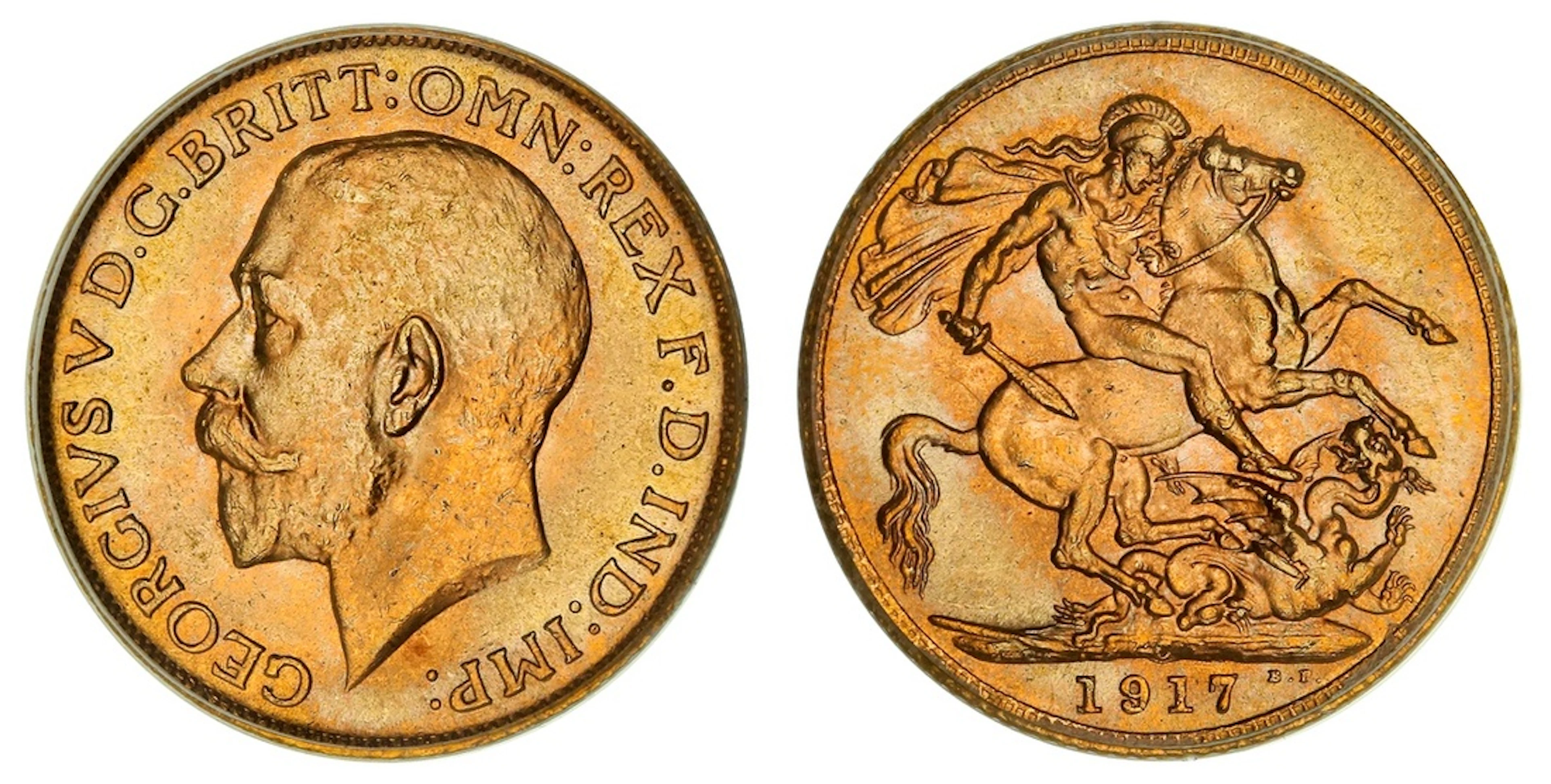 PCGS MS64 | Canada, George V (1910-1936), Sovereign, 1917-C, Ottawa
