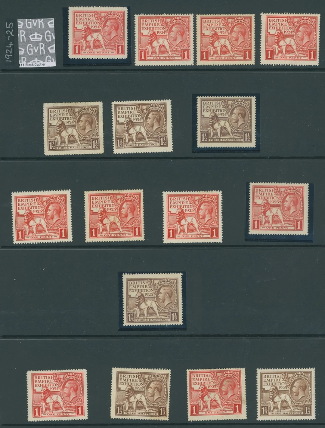 Great Britain King George V A duplicated collection of later issues