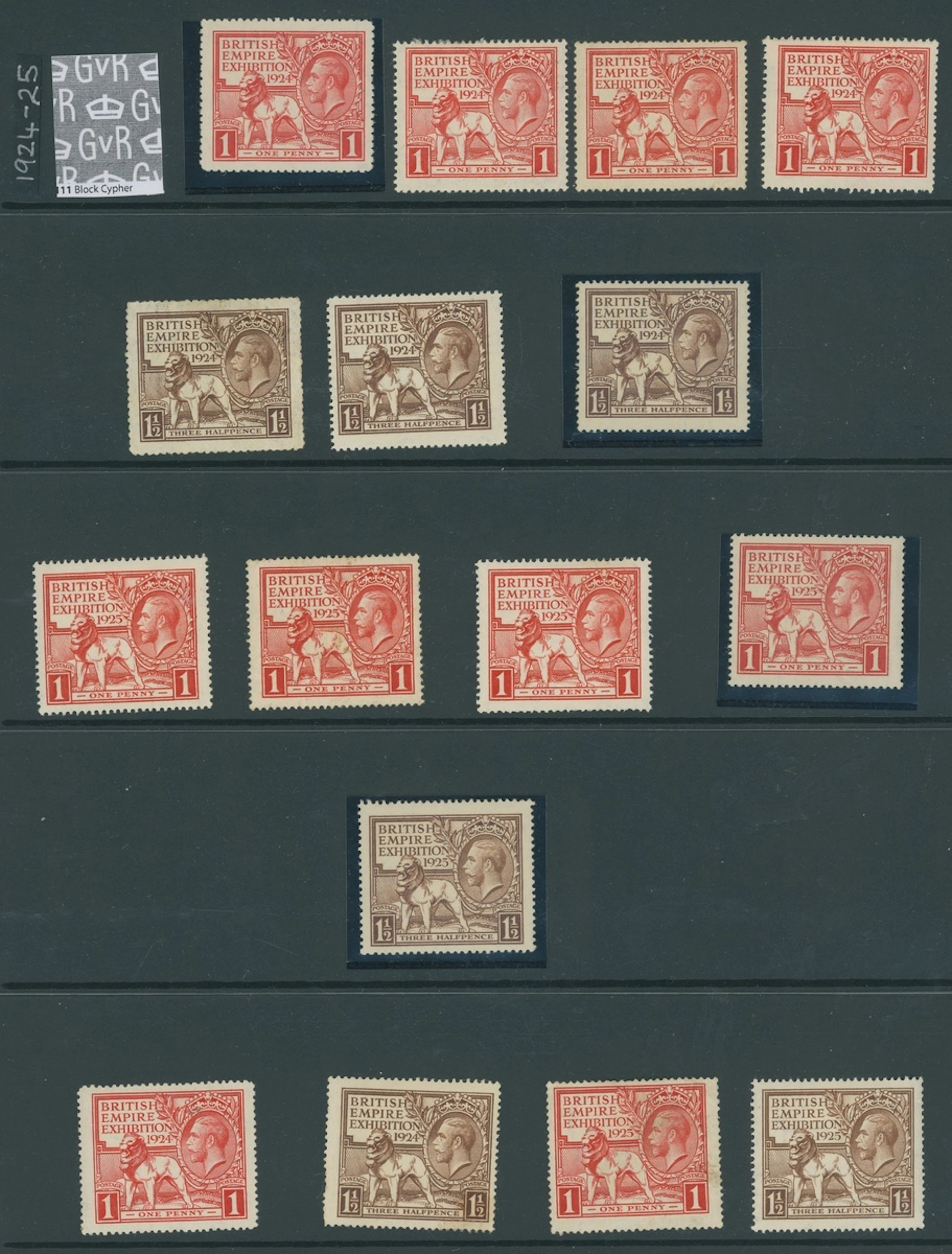 Great Britain King George V A duplicated collection of later issues