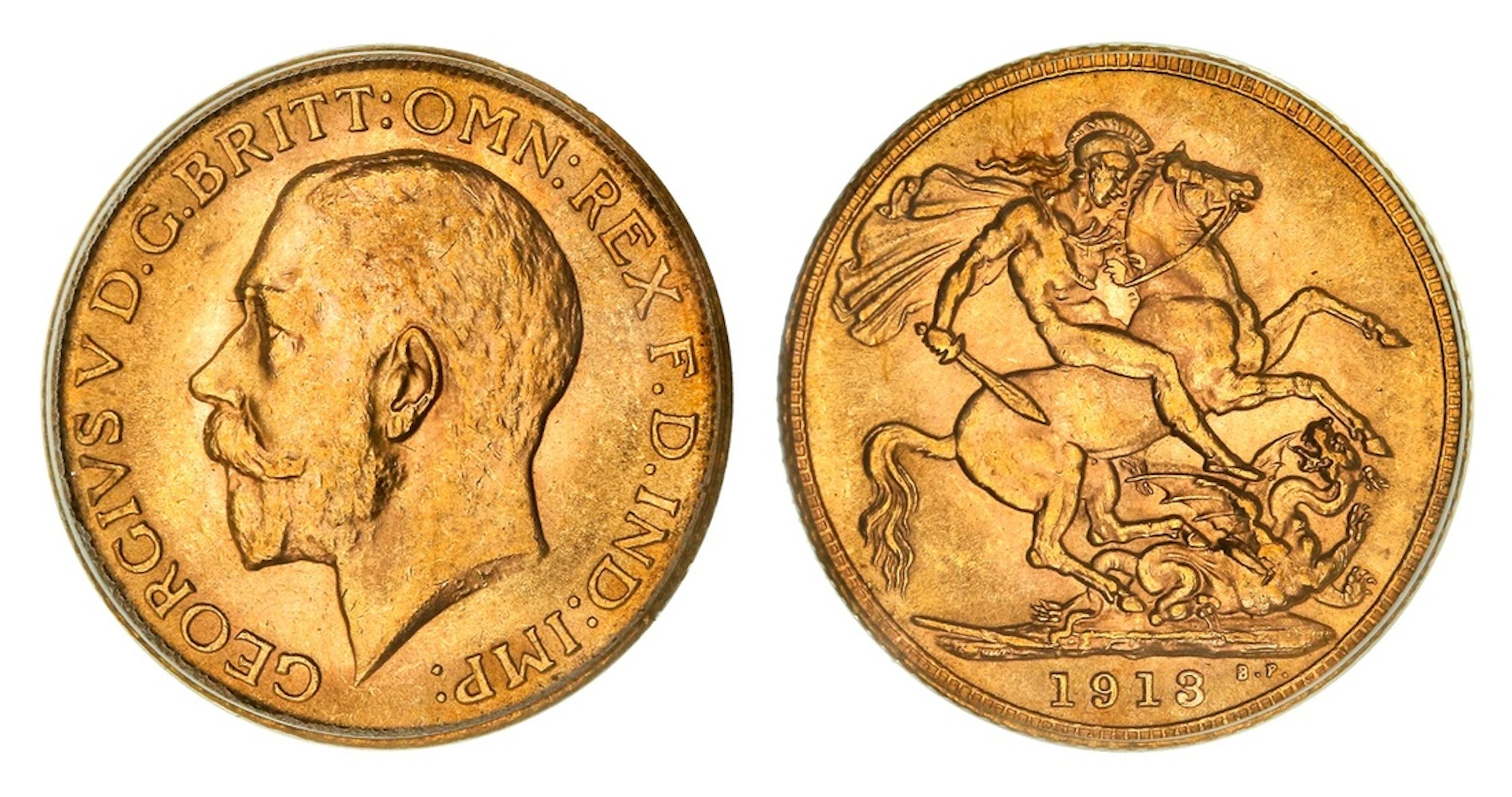 PCGS MS64 | George V (1910-1936), Sovereign, 1913, London, by Bertram