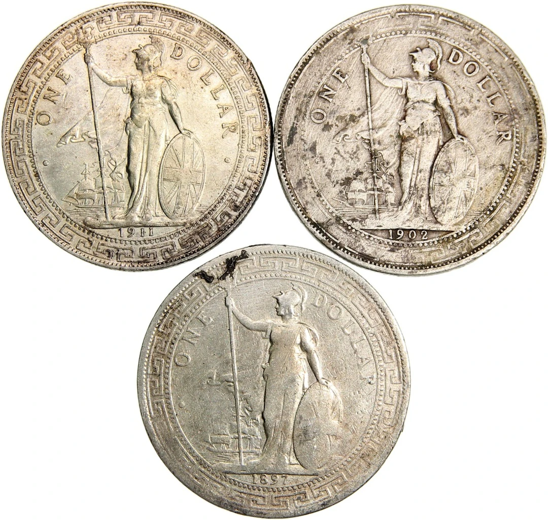 Great Britain, Trade Dollar (3), 1897, 1902, 1911