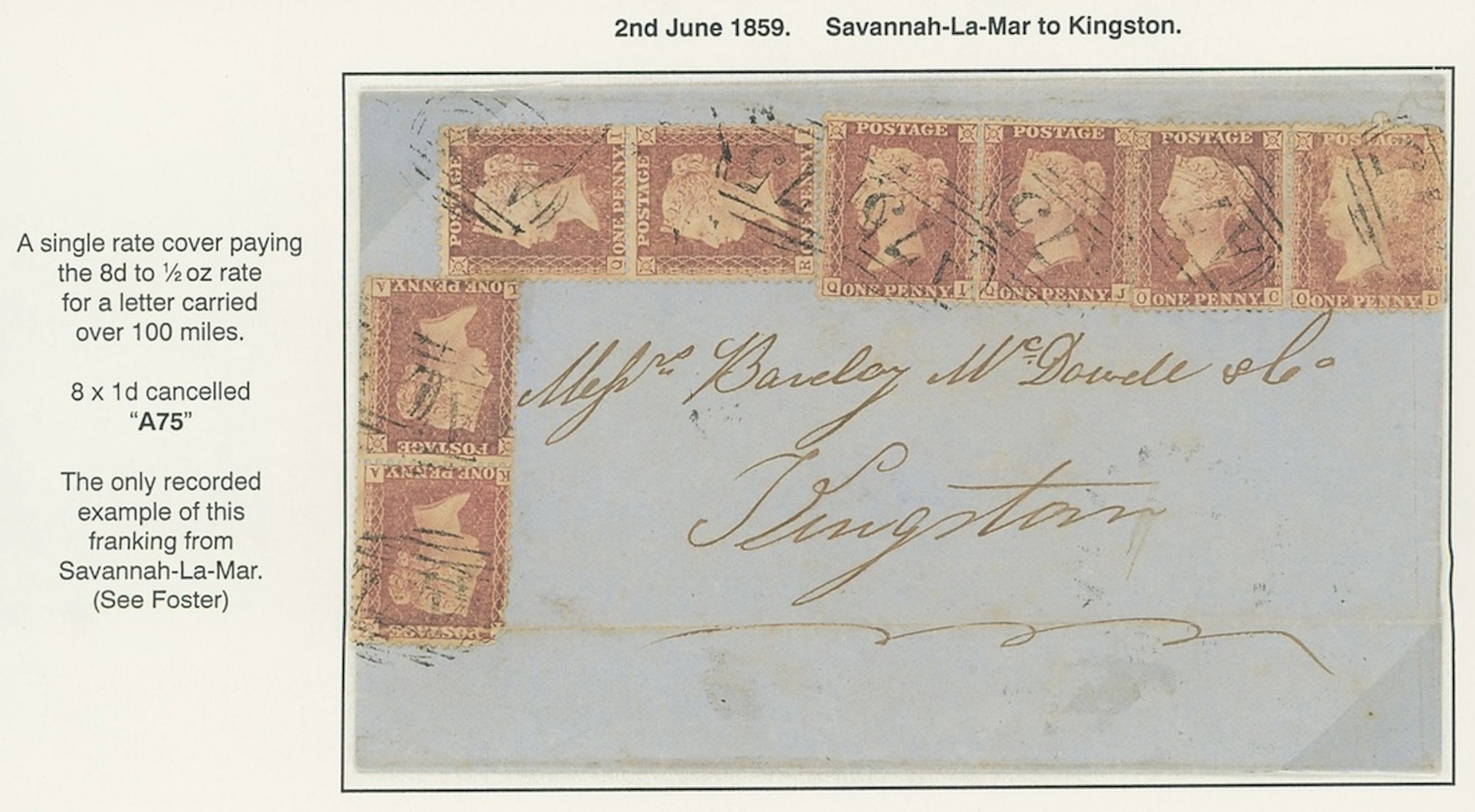 Jamaica Great Britain used in Jamaica Imperial Issues used at Post