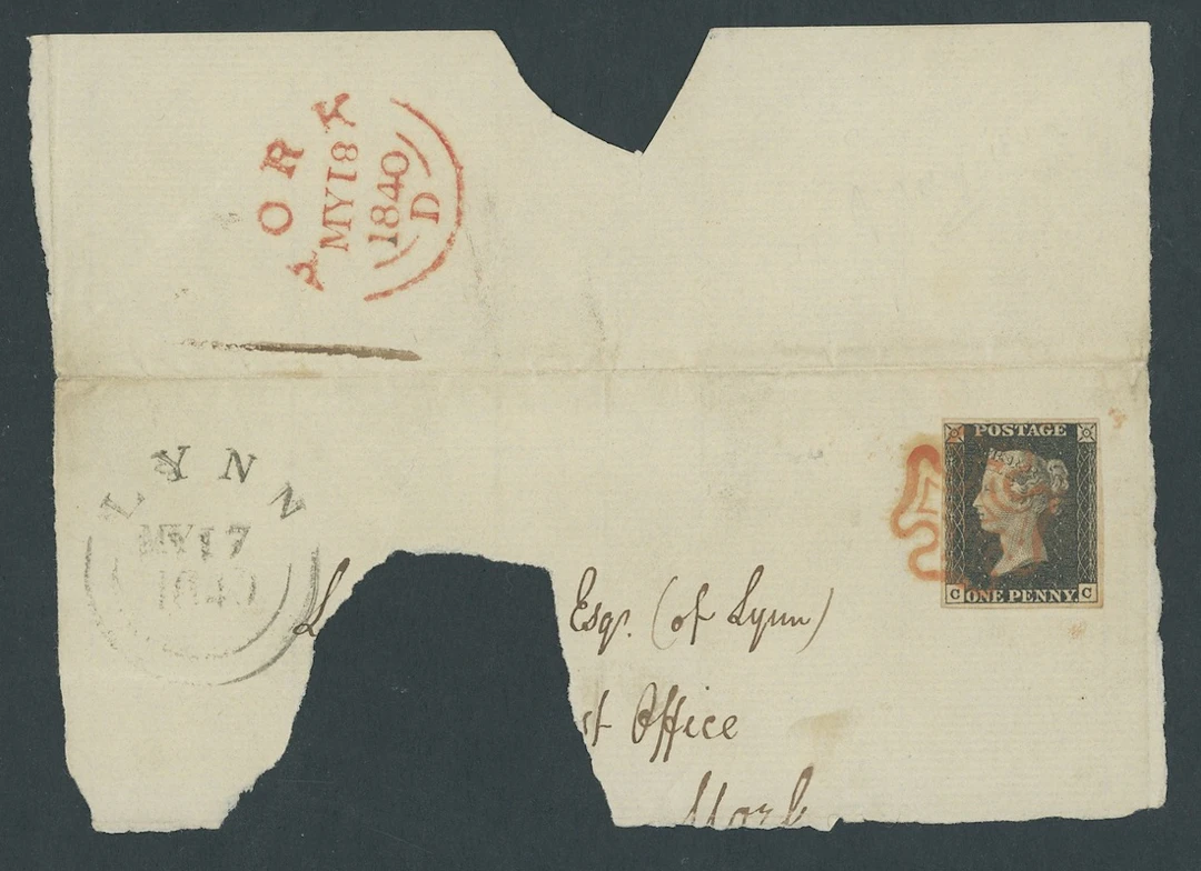 Great Britain 1840 One Penny Black Plate 1a CC, clear margins all