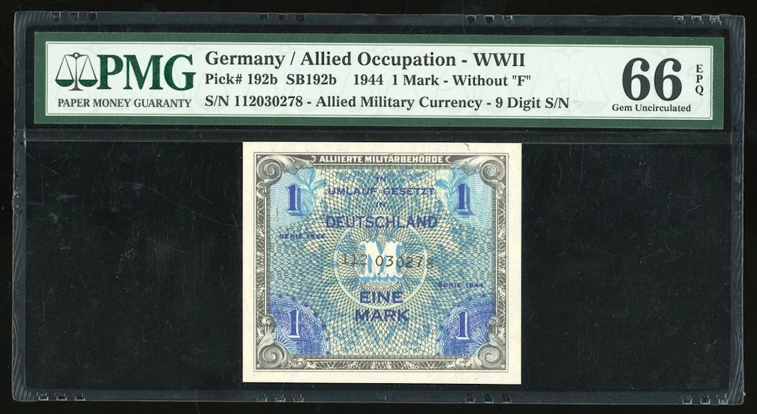 Alliierte Militärbehörde, Germany Allied Occupation, 1 mark, 1944