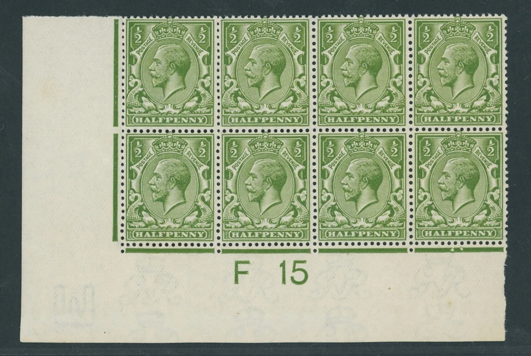 Great Britain King George V 1912-24, Watermark Simple Cypher ½d. deep