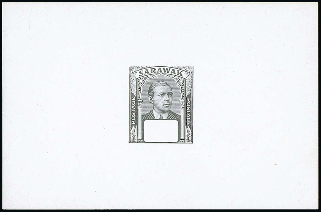 Sarawak 1918 Sir Charles Vyner Brooke Die Proofs Master with blank