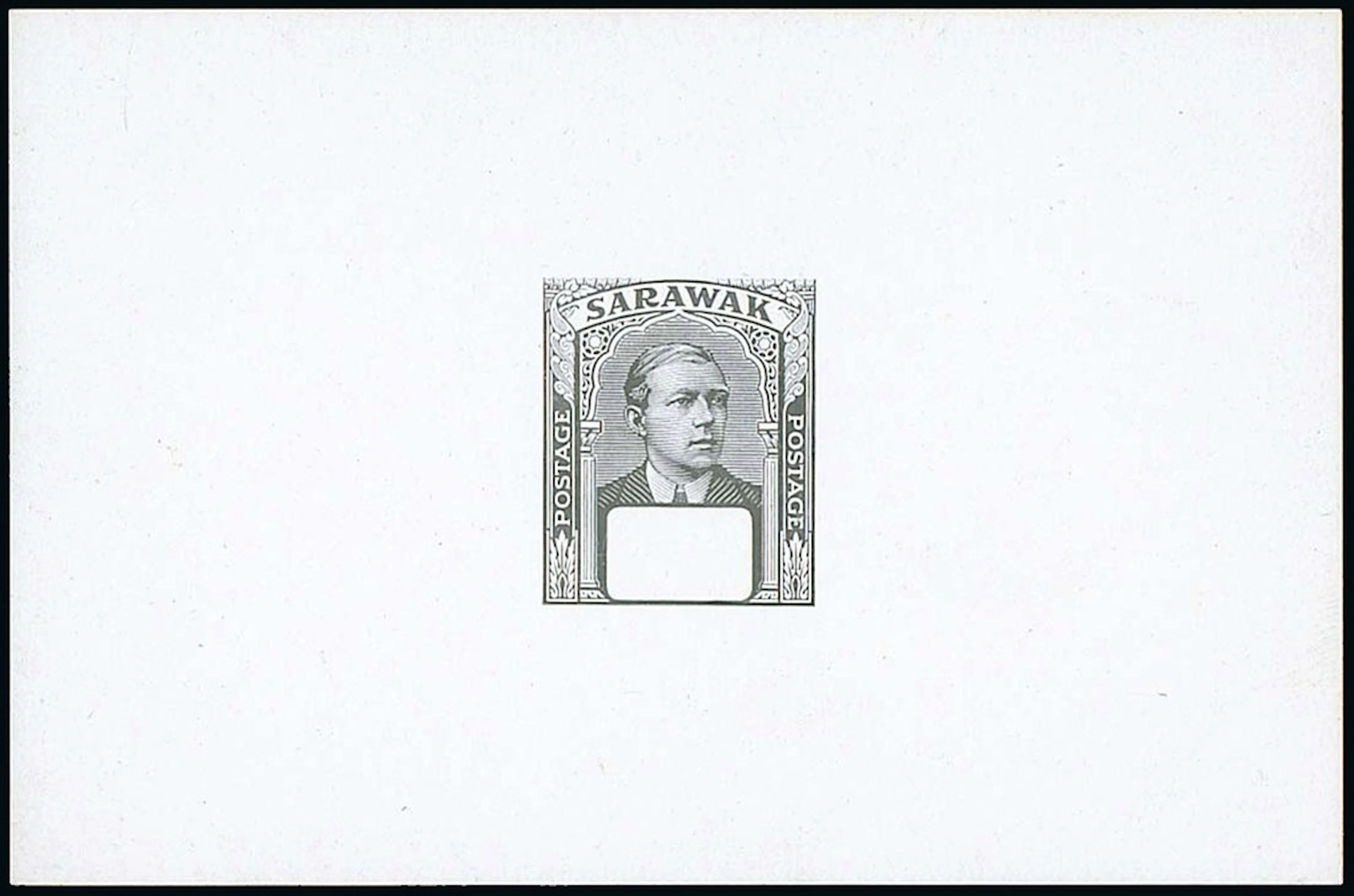 Sarawak 1918 Sir Charles Vyner Brooke Die Proofs Master with blank
