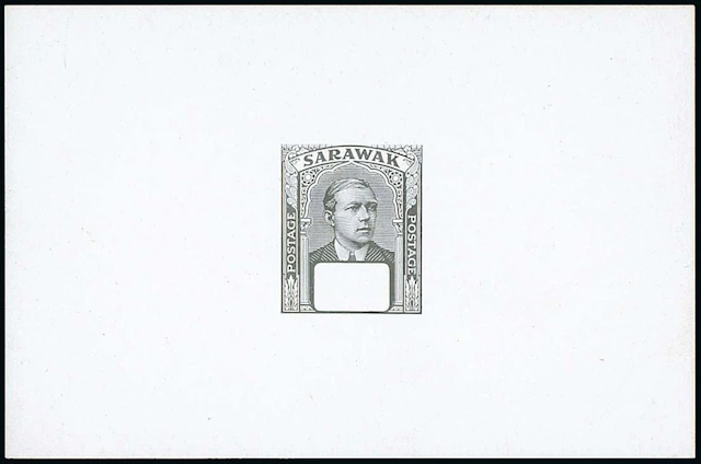 Sarawak 1918 Sir Charles Vyner Brooke Die Proofs Master with blank