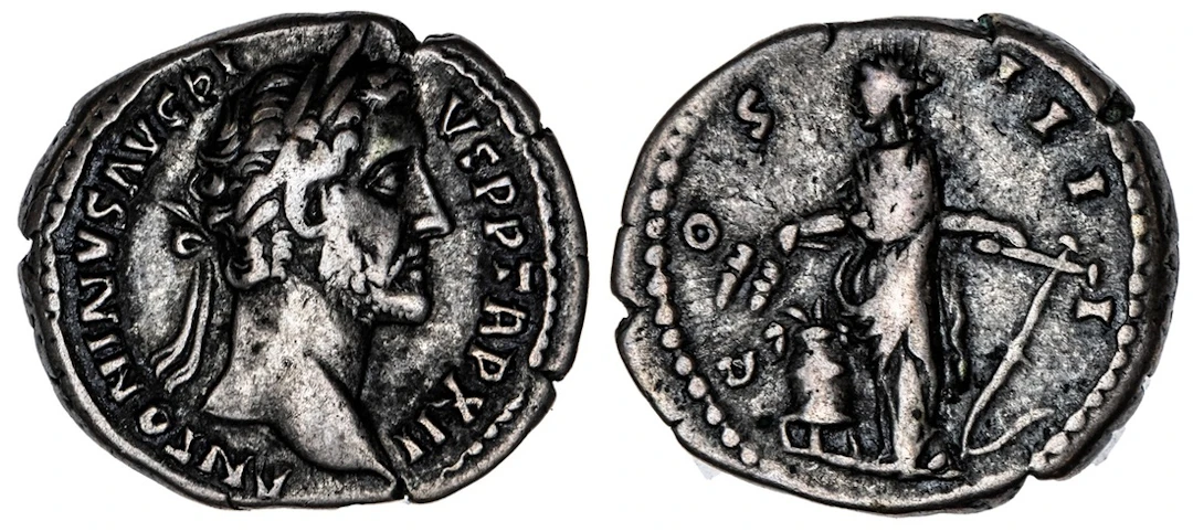 Roman Empire, Antoninus Pius (AD 138-161), AR Denarius, struck 148-149