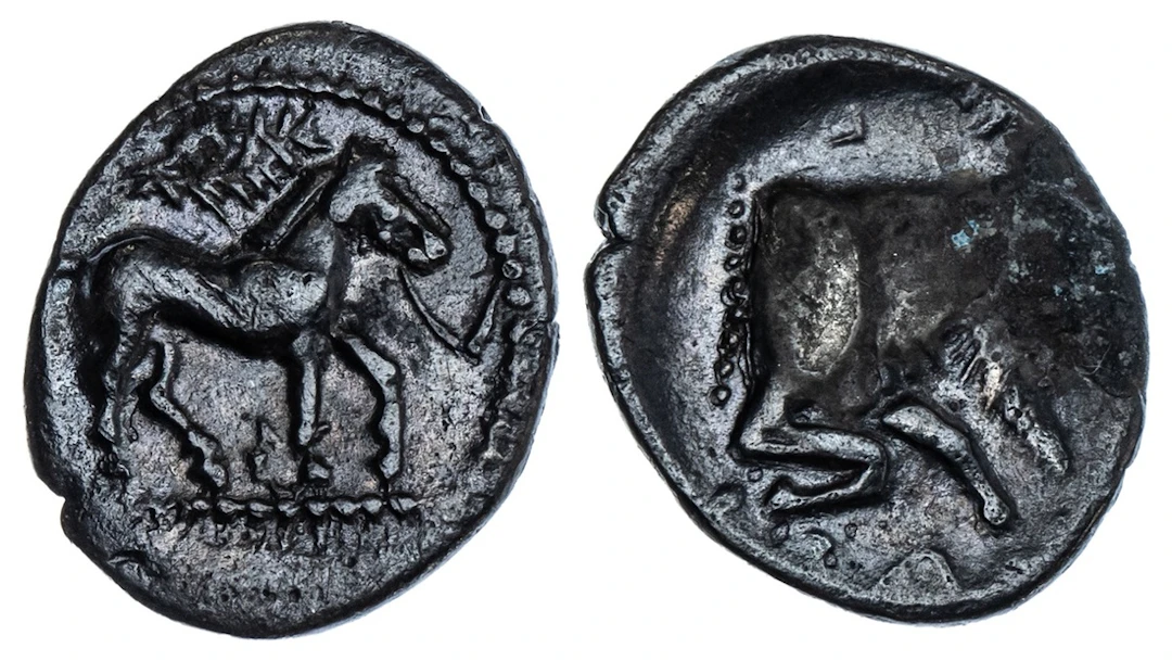 Sicily, Gela, AR Litra, struck c. 465-450 BC, horse advancing right