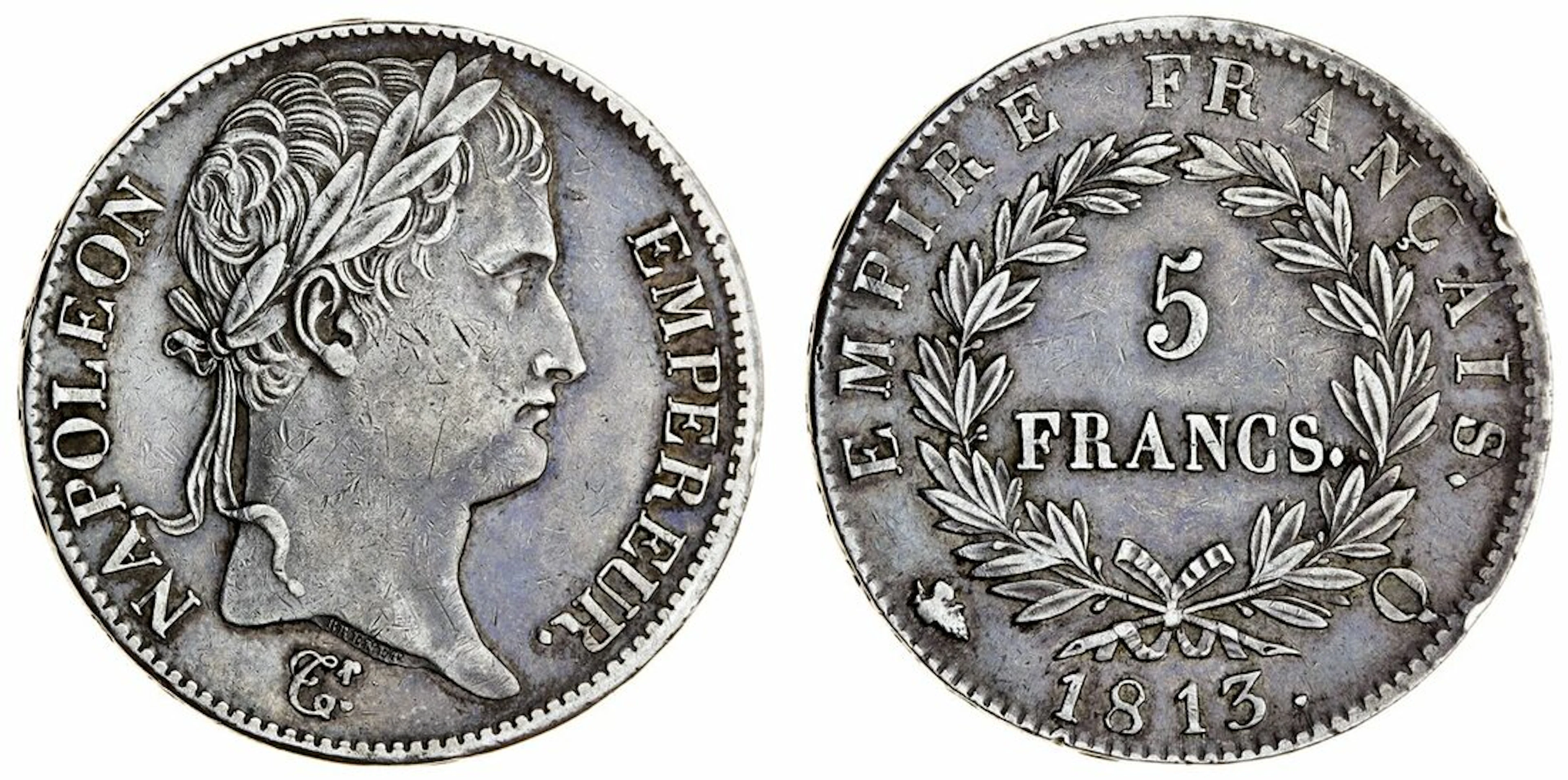 France, First Empire, Napoléon Bonaparte (1804-1814), 5-Francs, 1813-Q