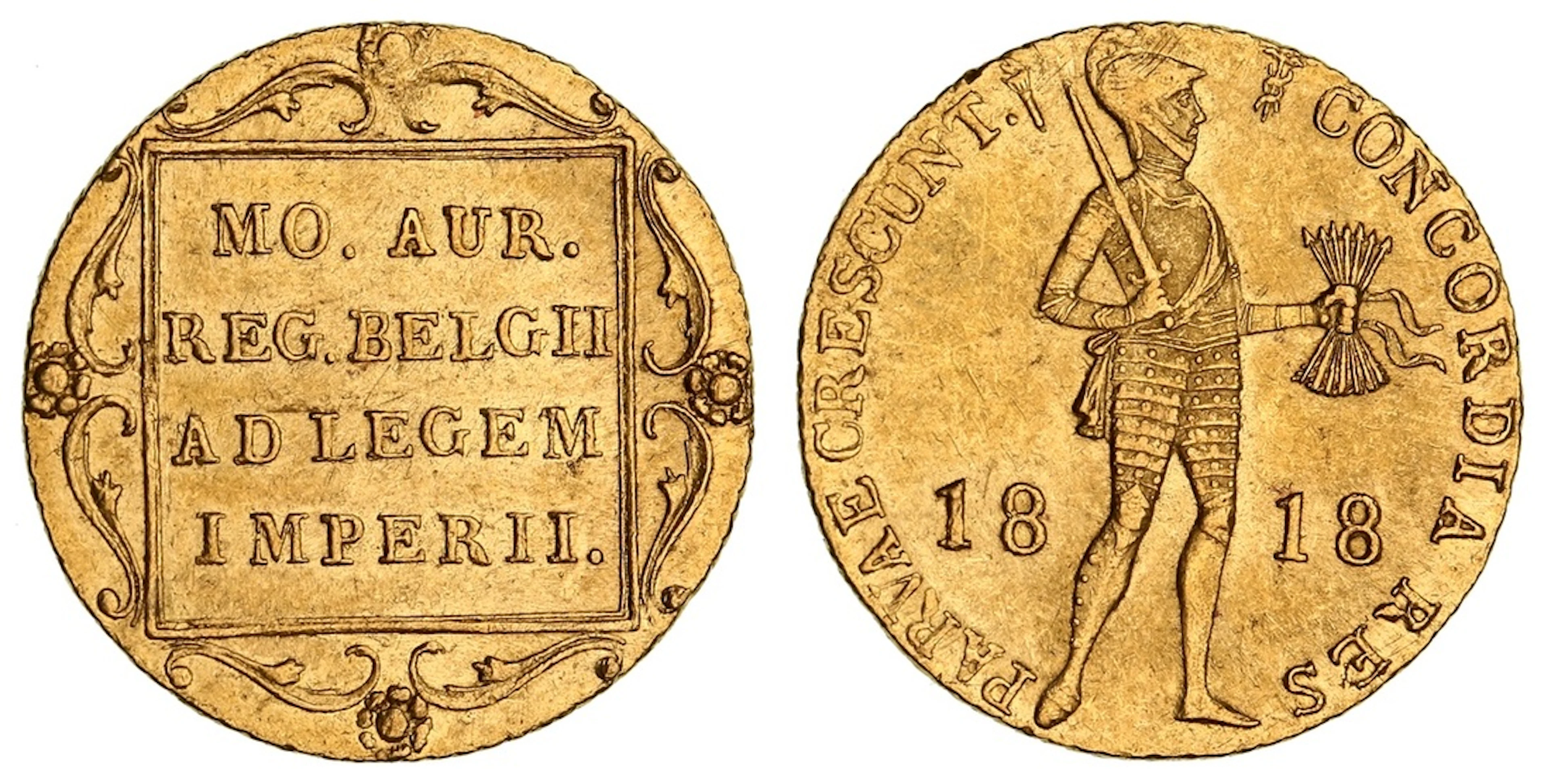 Netherlands, Willem I (1815-1840), Ducat, 1818, Utrecht, armoured