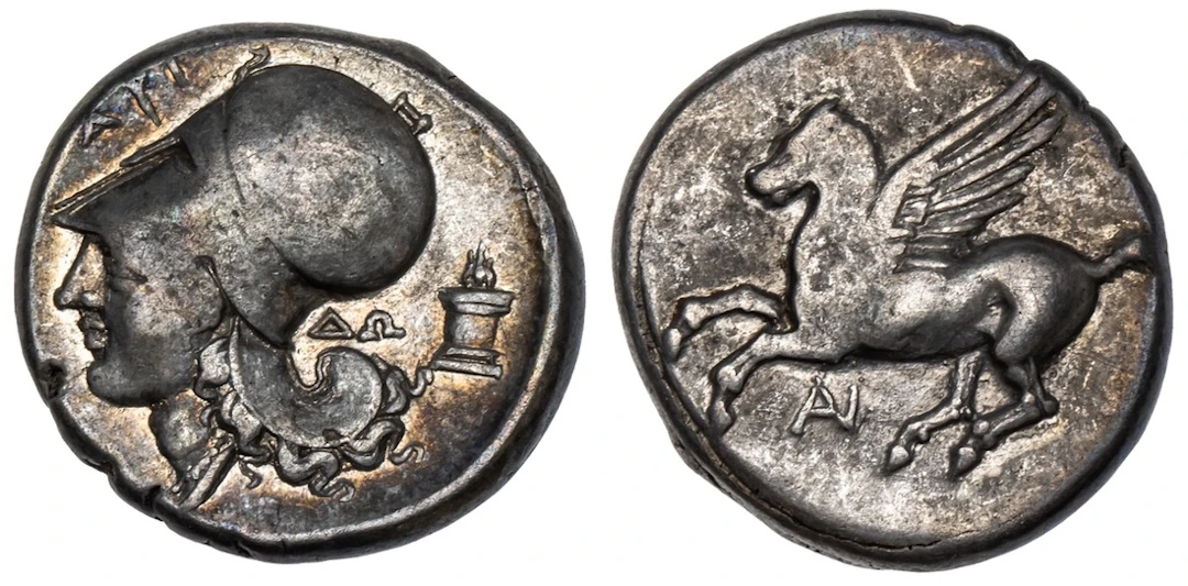 Akarnania, Anaktorion, AR Stater, struck c. 350-300 BC, Pegasos flying