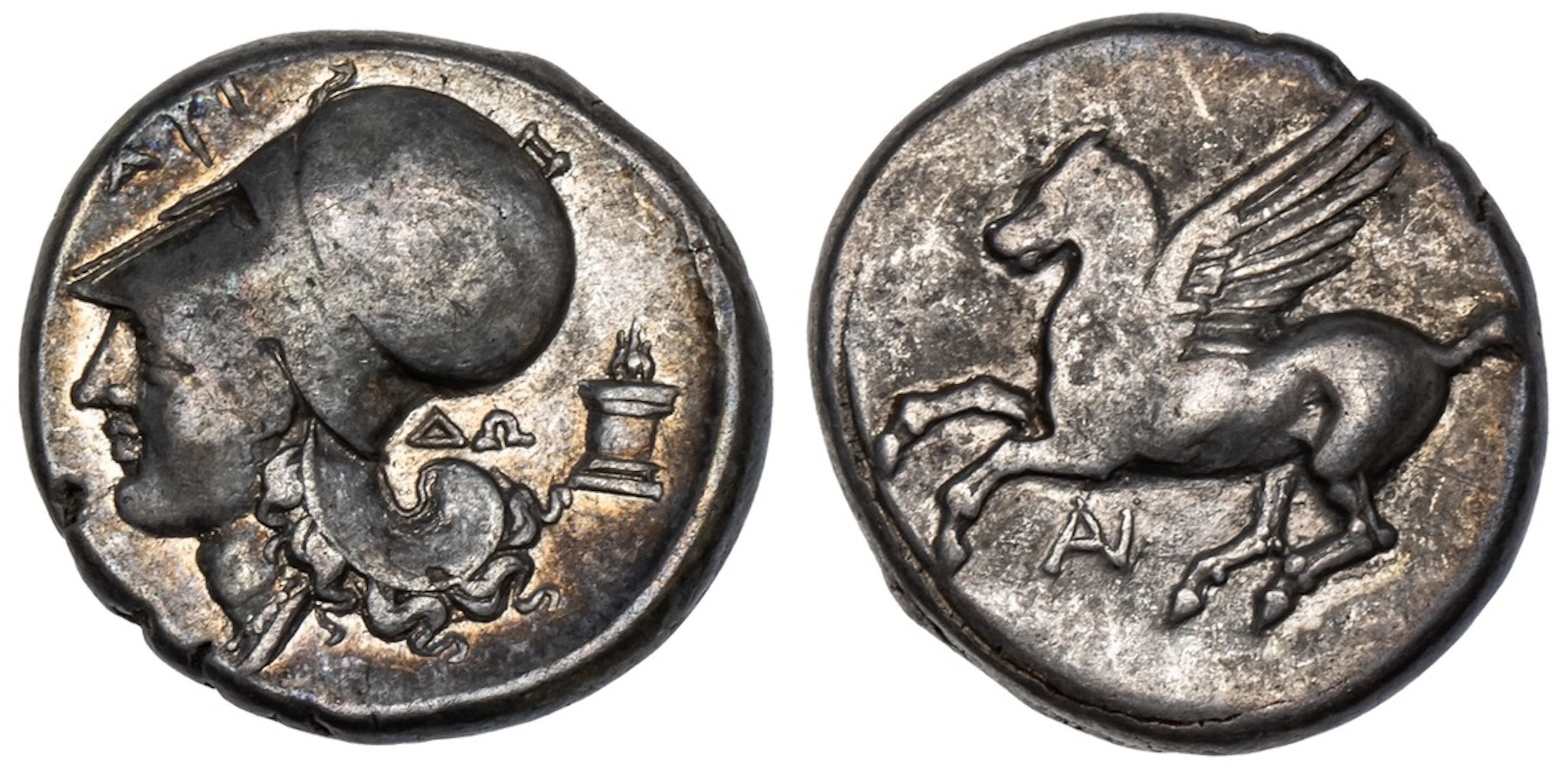 Akarnania, Anaktorion, AR Stater, struck c. 350-300 BC, Pegasos flying