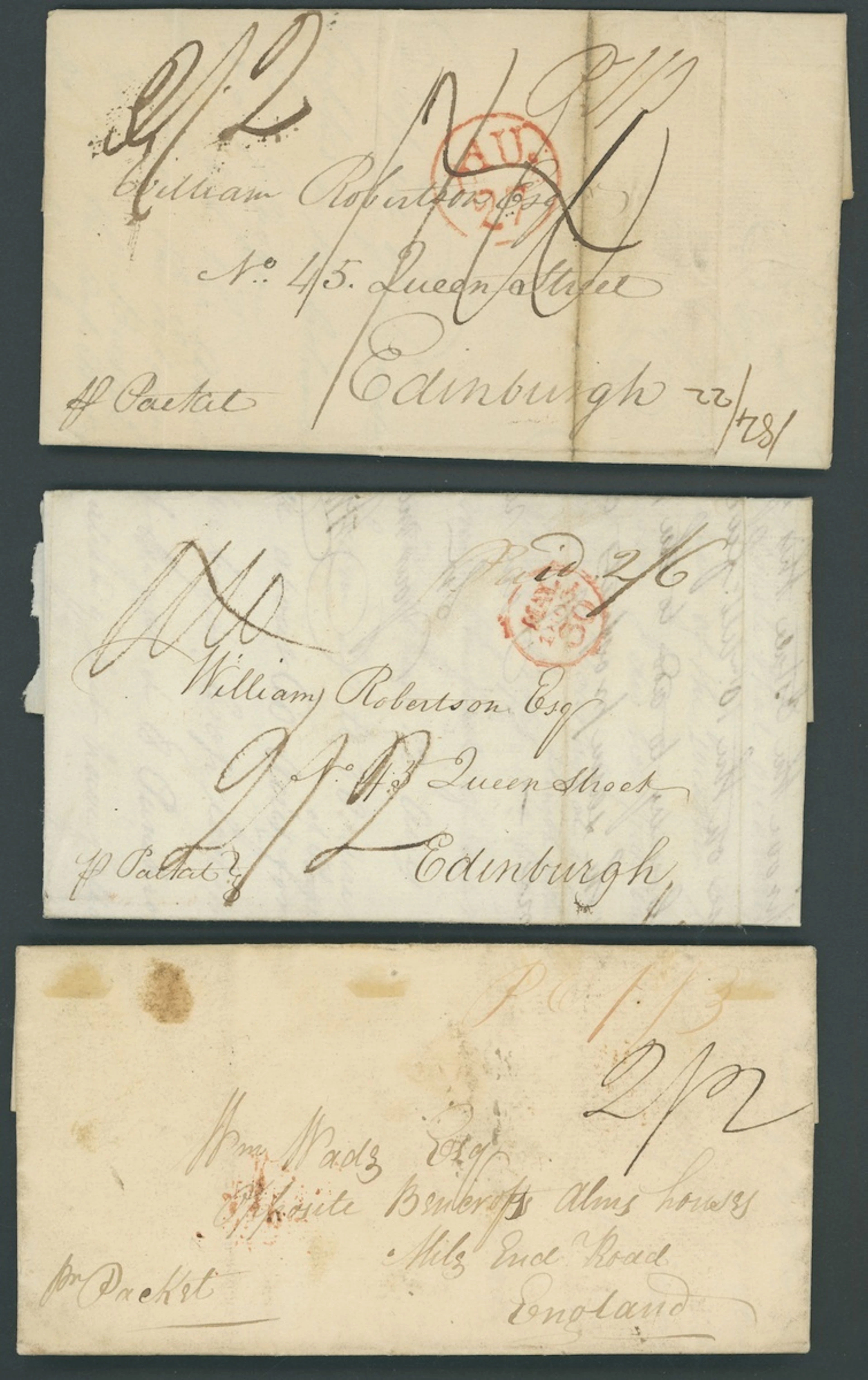 Jamaica The Post Town Straight-Line Handstamps 1802 (6 July) entire