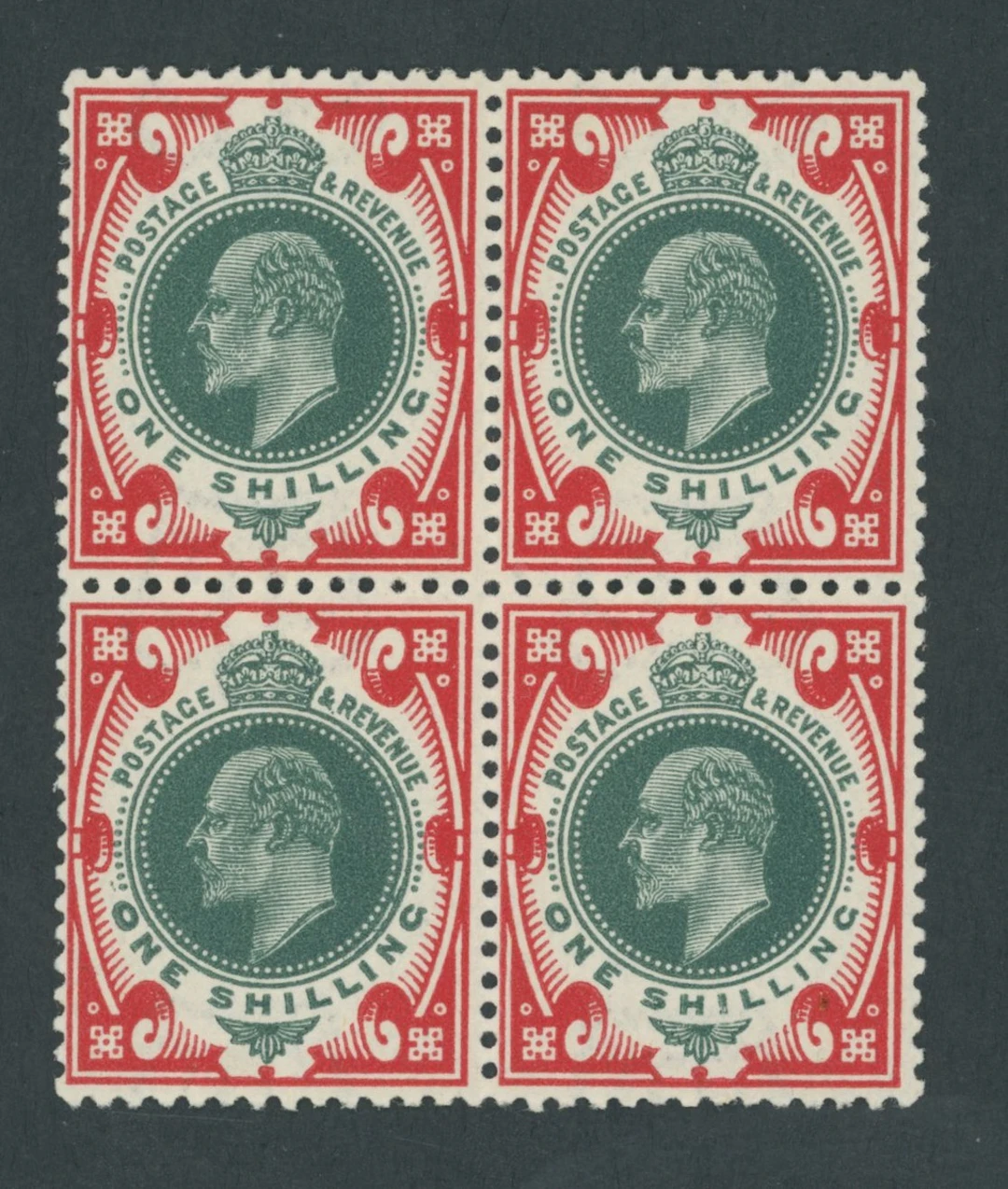 Great Britain King Edward VII 1911 Somerset House 1/- dark green and