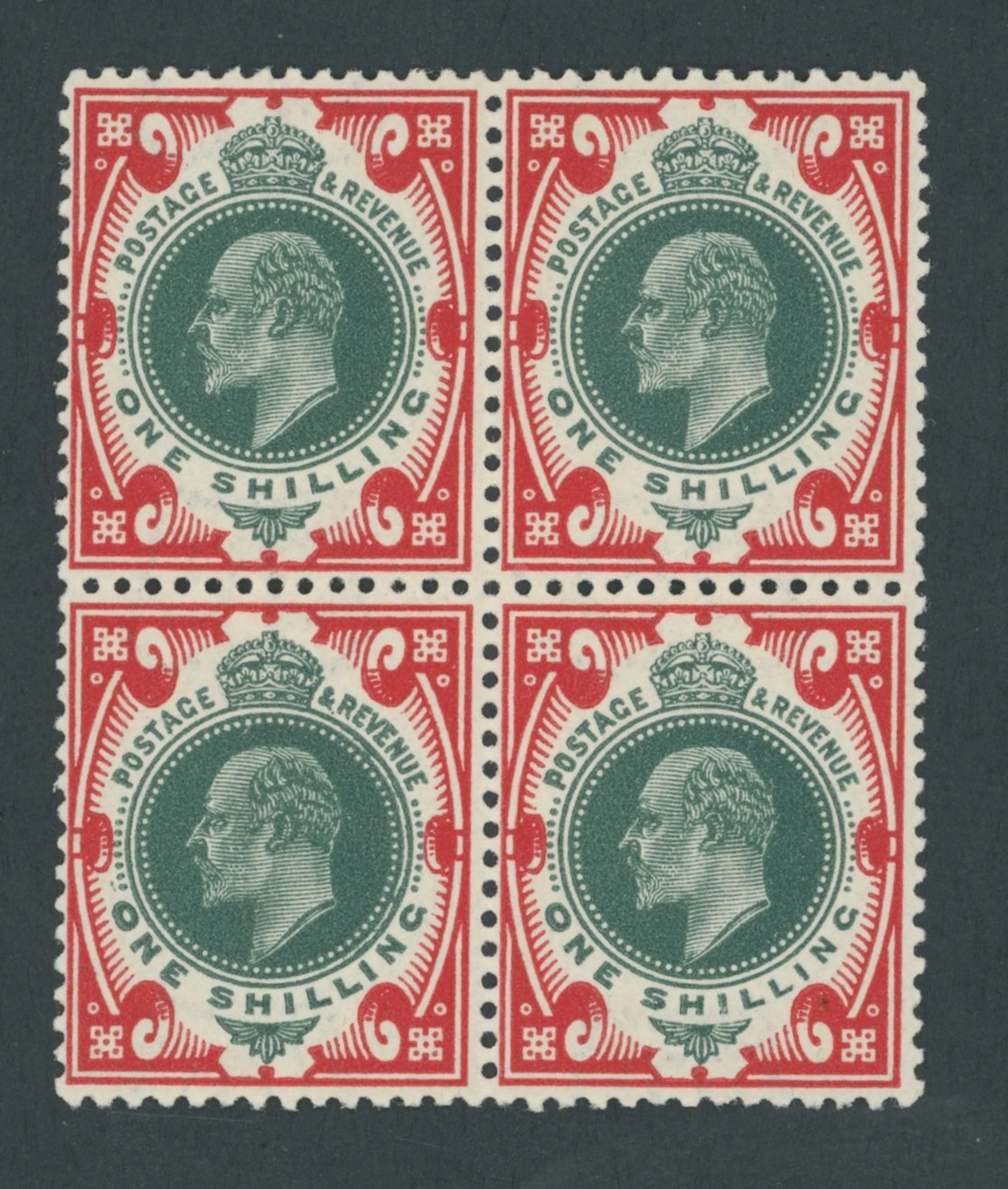 Great Britain King Edward VII 1911 Somerset House 1/- dark green and
