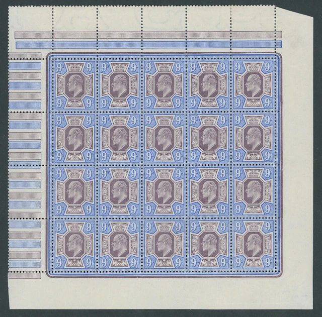 Great Britain King Edward VII 1902-10 De La Rue 9d. dull purple and