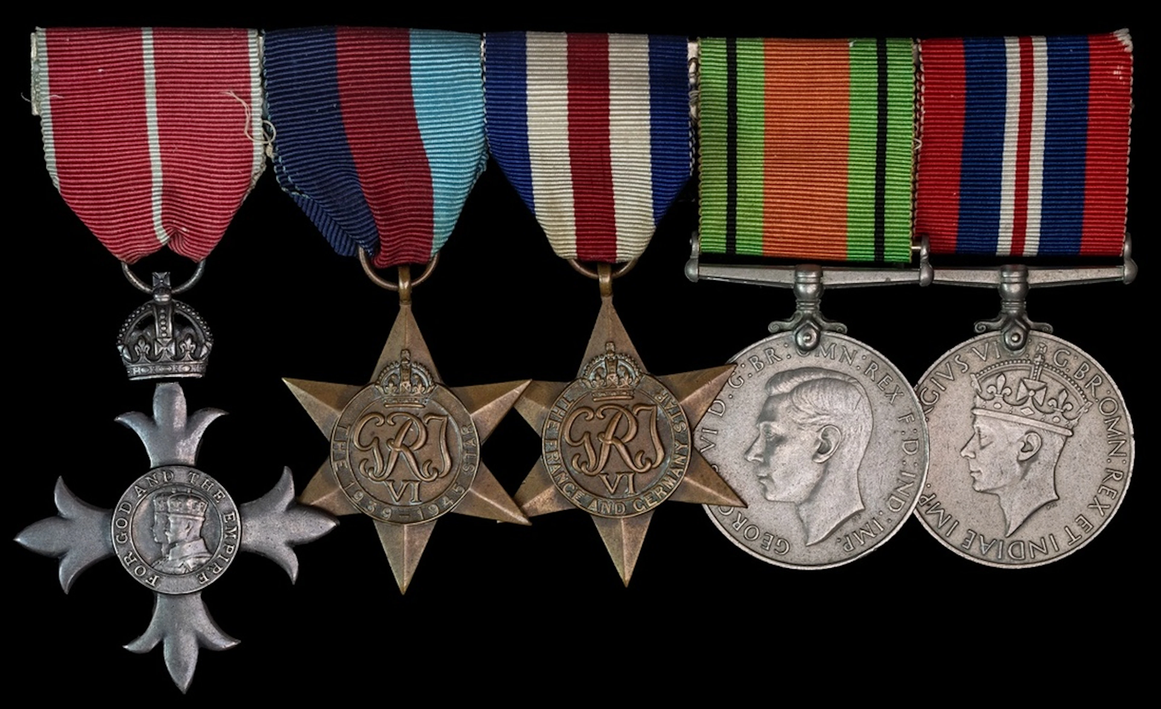 The well-documented 1945 M.B.E. group of five awarded to Major J.