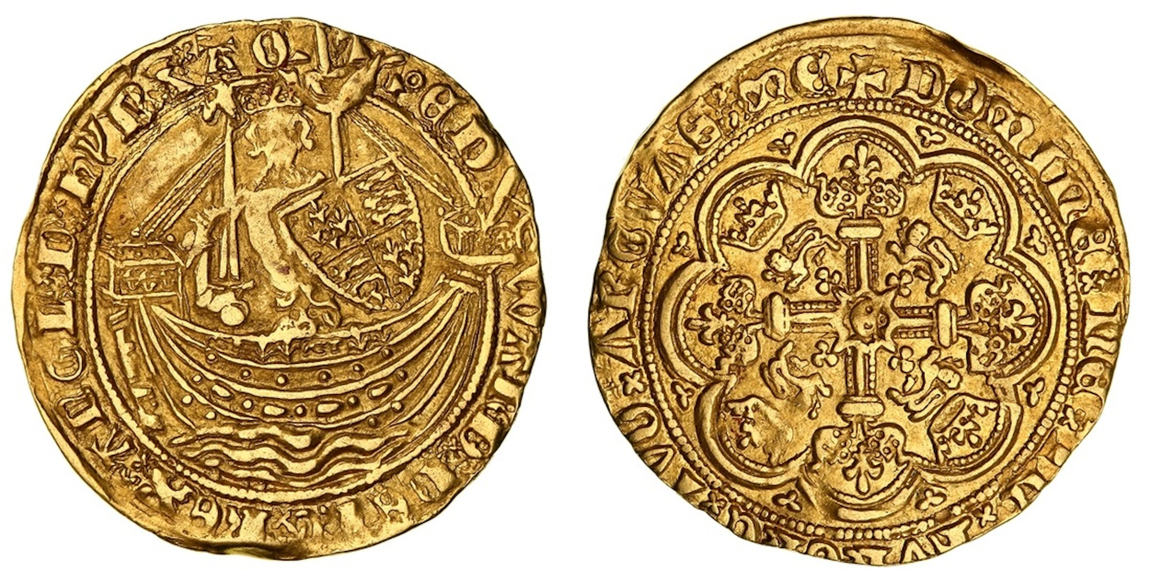 Edward III (1327-1377), Treaty/Post-Treaty Period Mule, Half-Noble